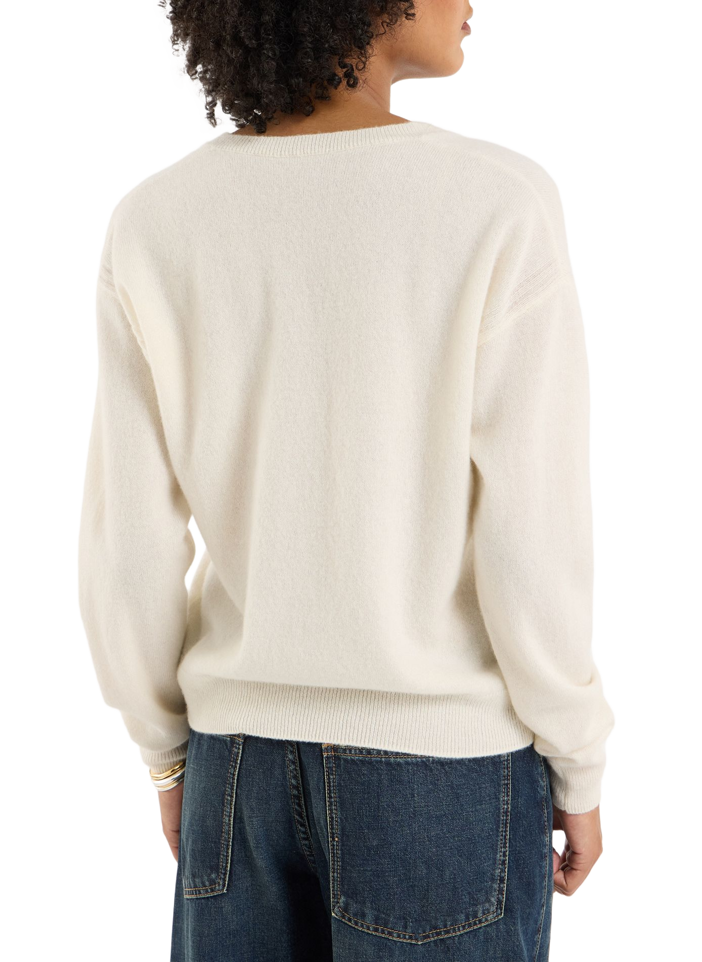Cashmere straight round neck sweater by sevene SAISON 1865 Beige