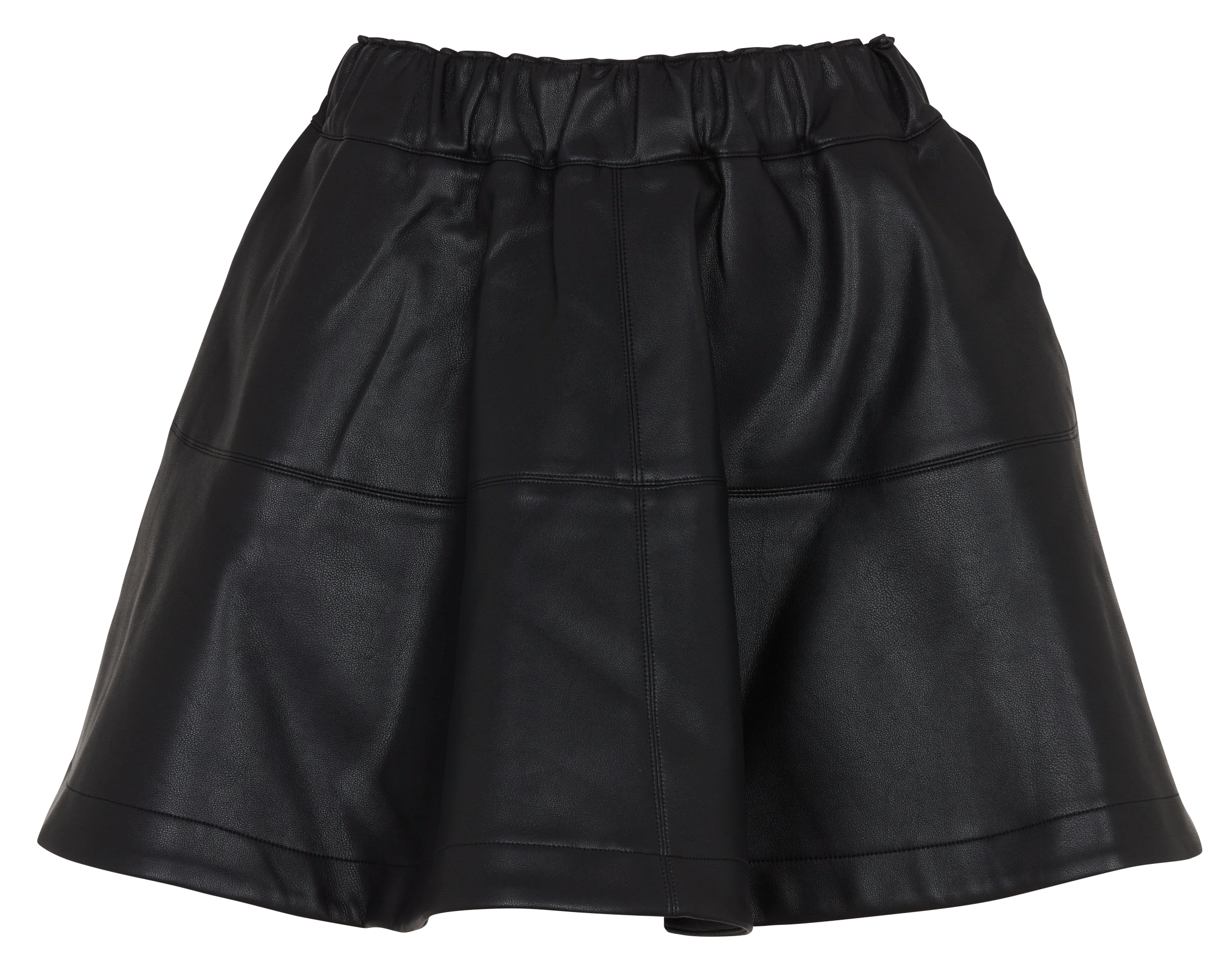 Short skater faux leather skirt BERENICE Black
