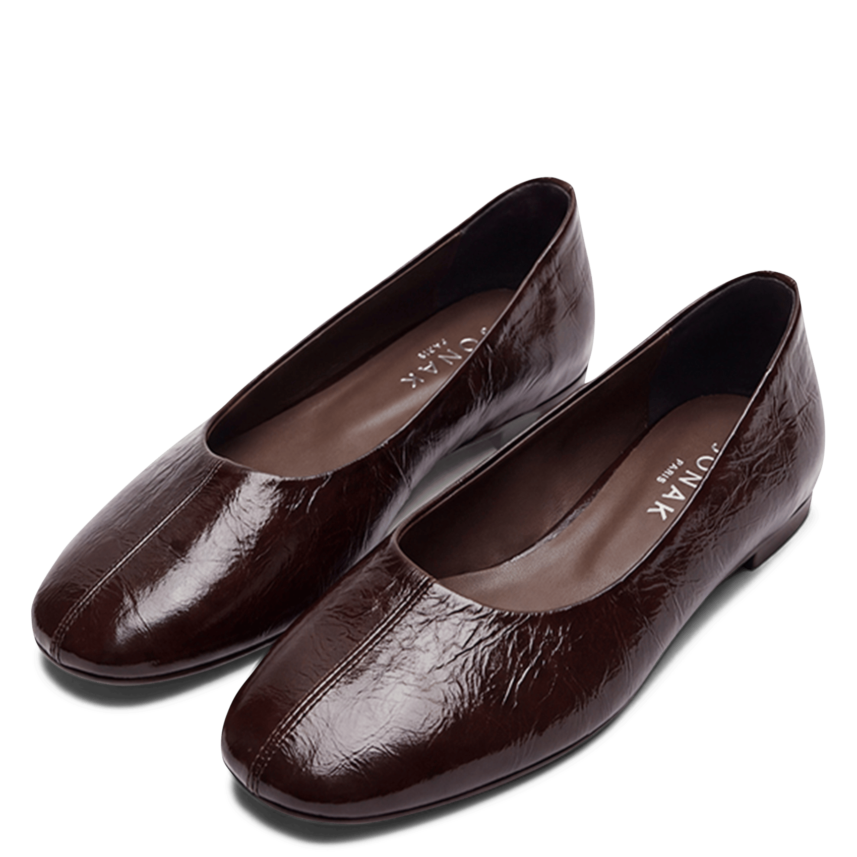Ballerines vernies en cuir JONAK Marron