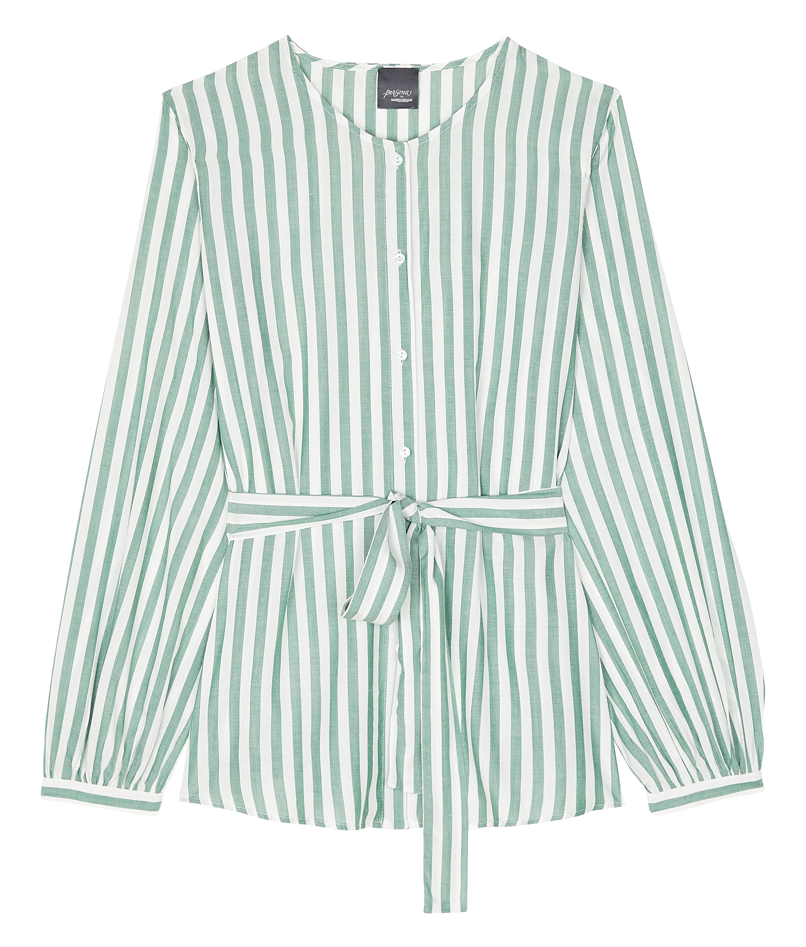Striped viscose shirt PERSONA by Marina Rinaldi White