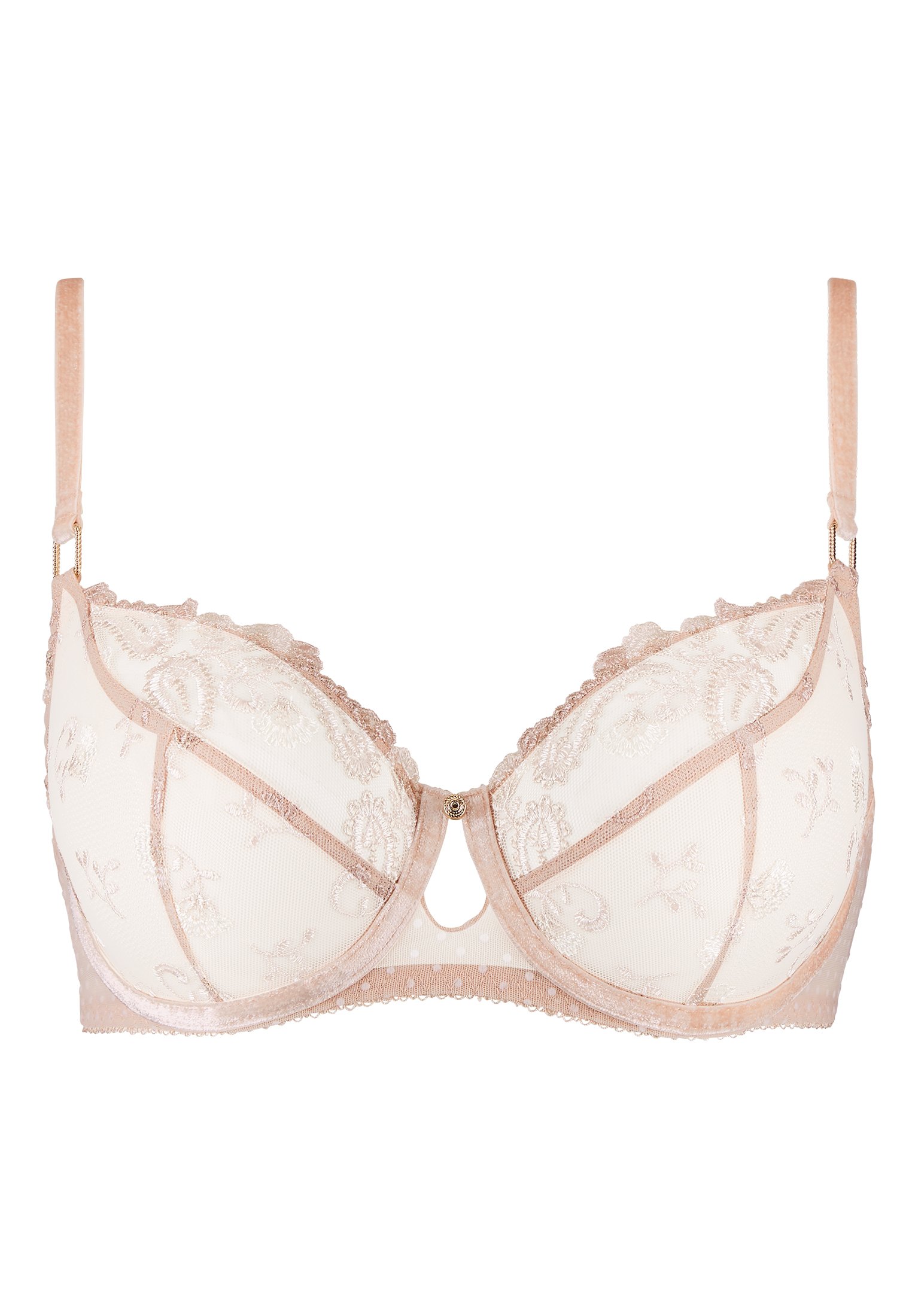 Velvet Memories comfy balcony bra AUBADE Beige