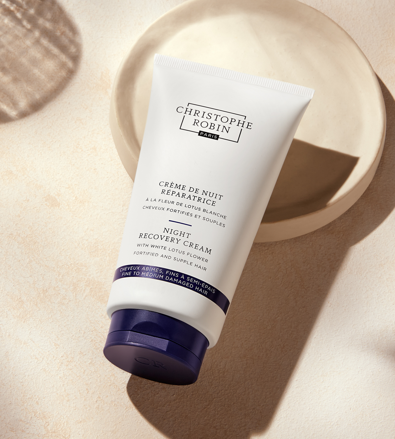 Crème de nuit réparatrice à la fleur de lotus blanche CHRISTOPHE ROBIN No color
