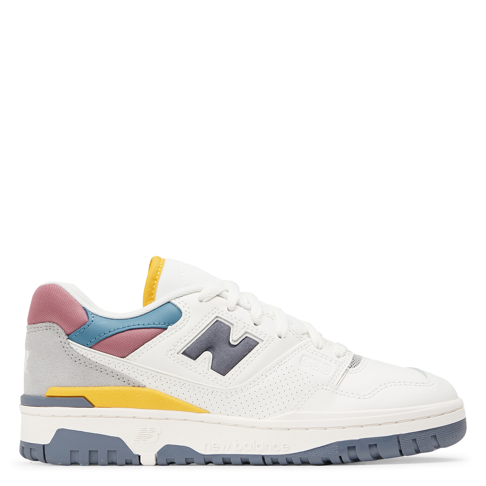 Low-top bi-material sneakers NEW BALANCE White