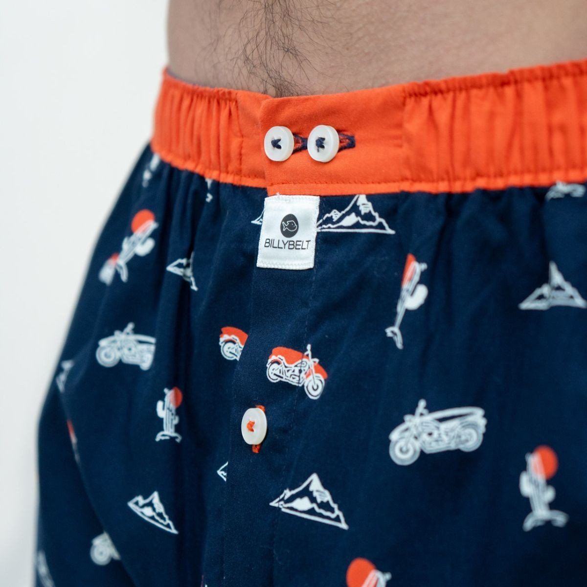 Organic cotton boxer shorts BILLYBELT Blue