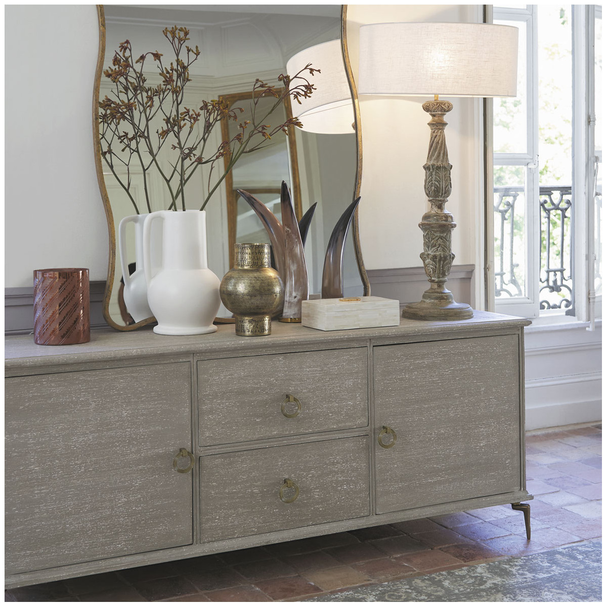 Linen lampshade BLANC D'IVOIRE Sheer