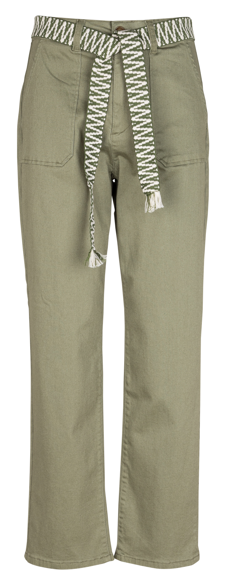 Jean droit en coton  LA PETITE ETOILE Kaki