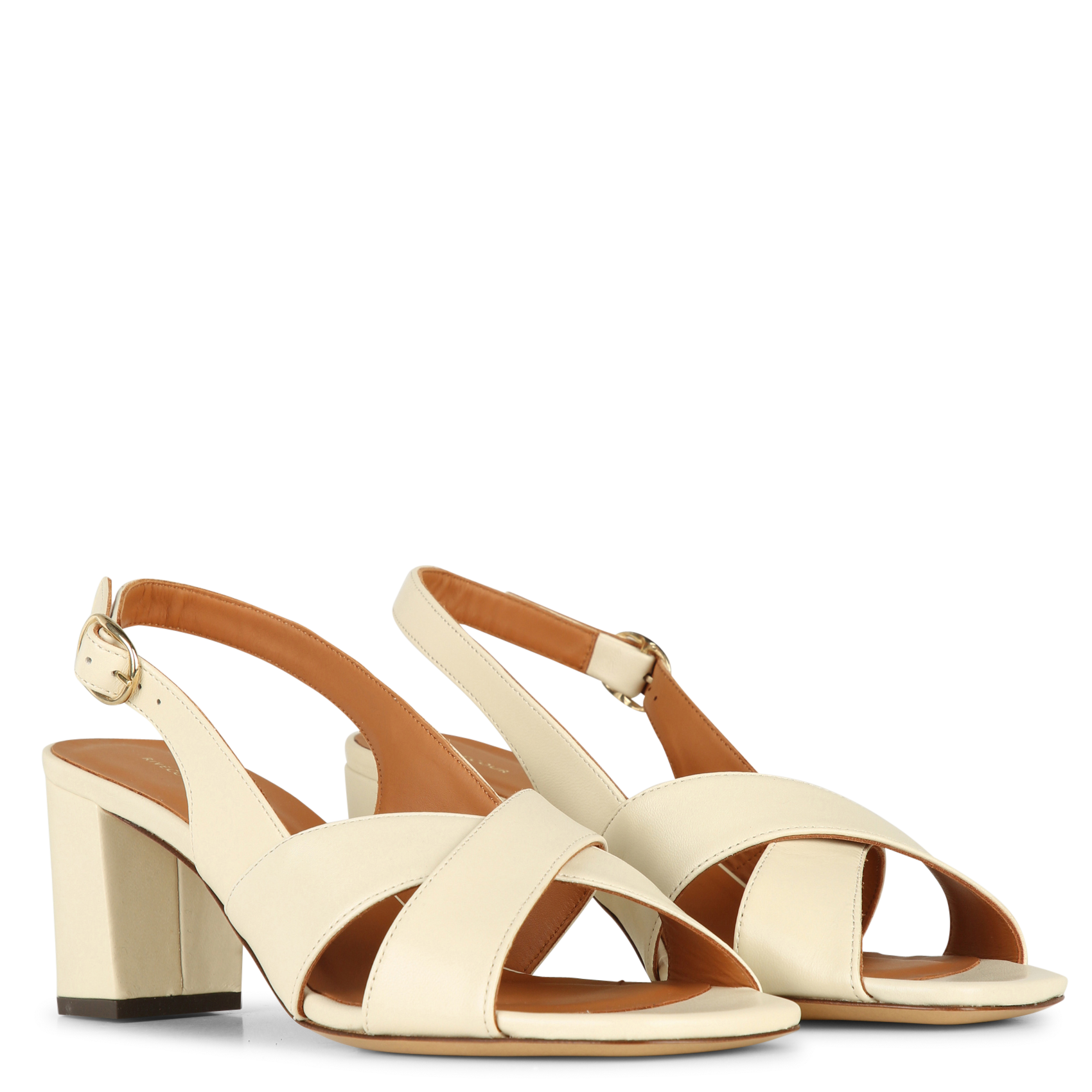 Sandales à talons en cuir RIVECOUR Blanc