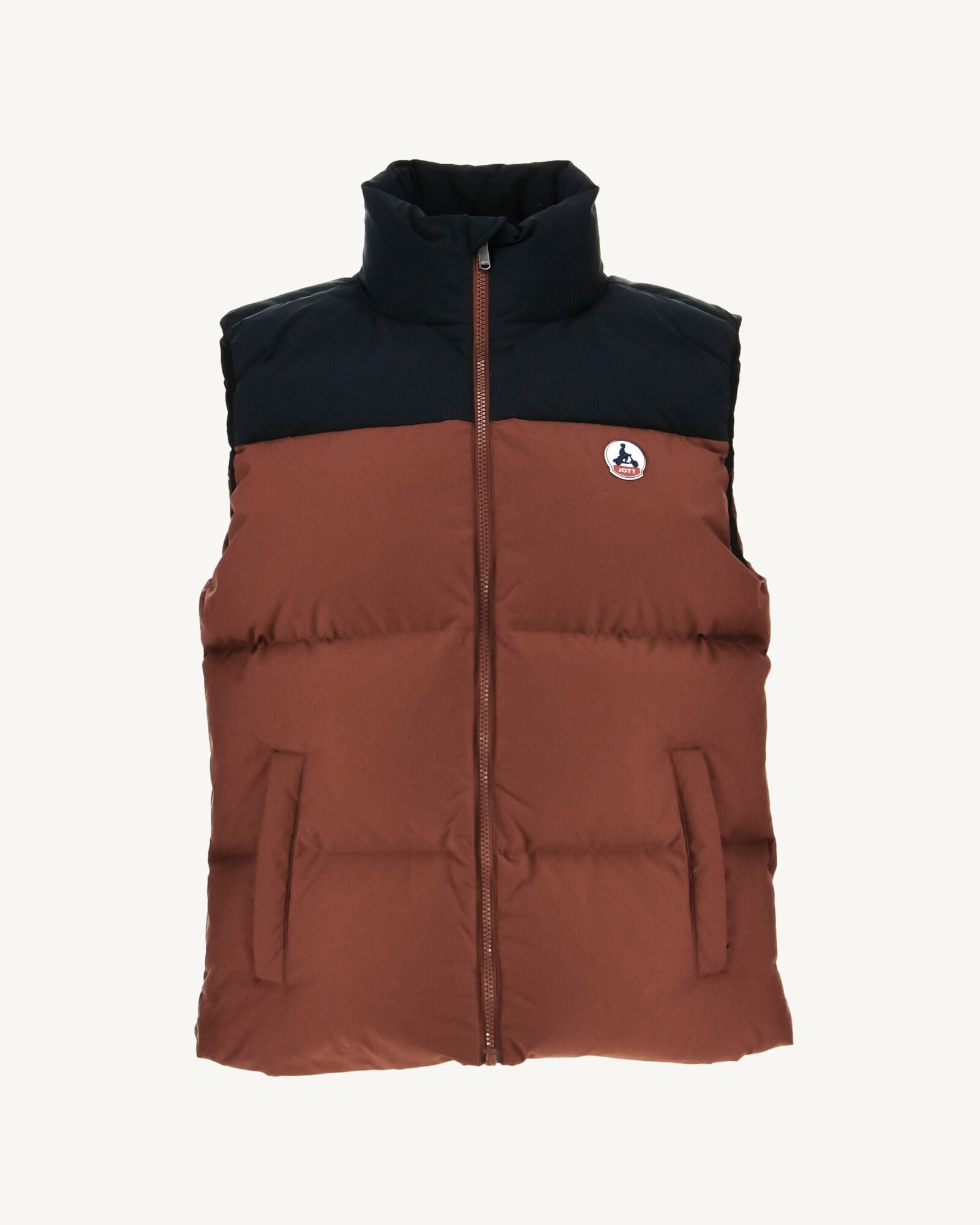 Two-tone cold weather parka by Sakai JOTT Brown