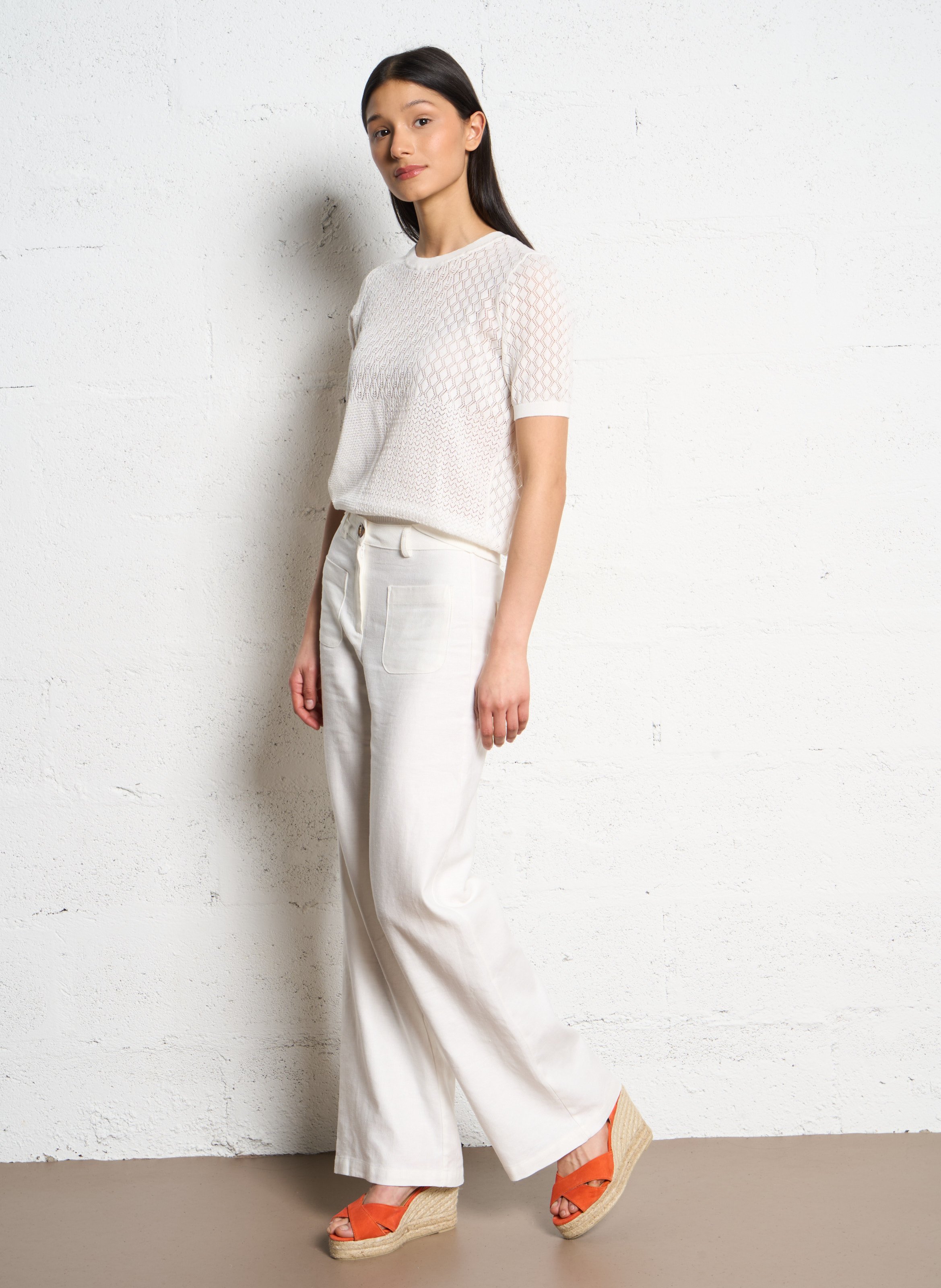 Soft leather wedge sandals - Look 2