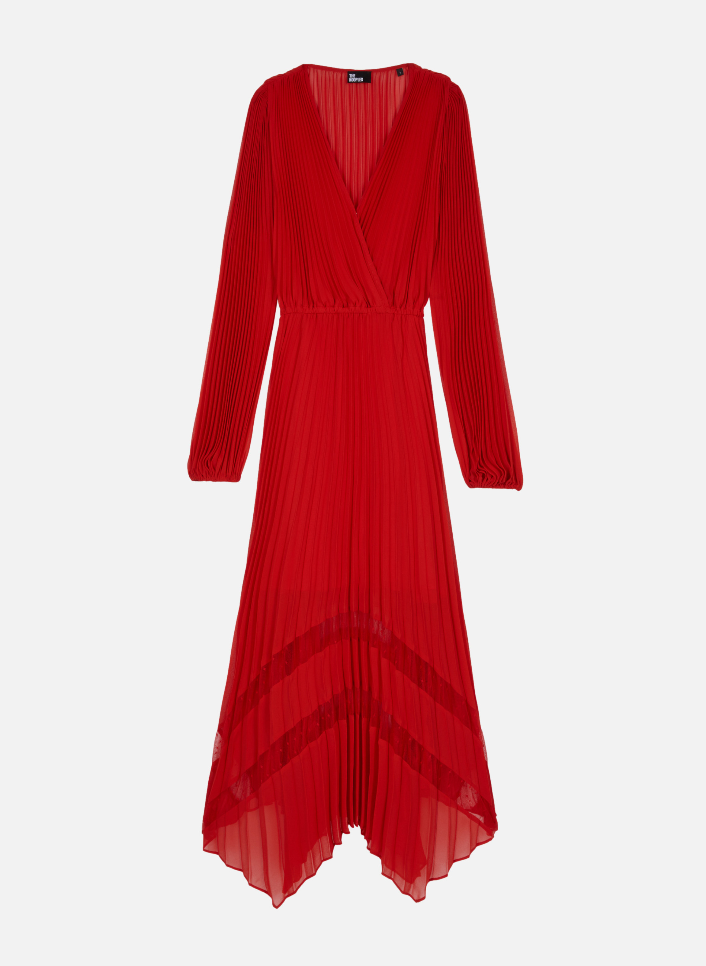 Long pleated dress THE KOOPLES Red