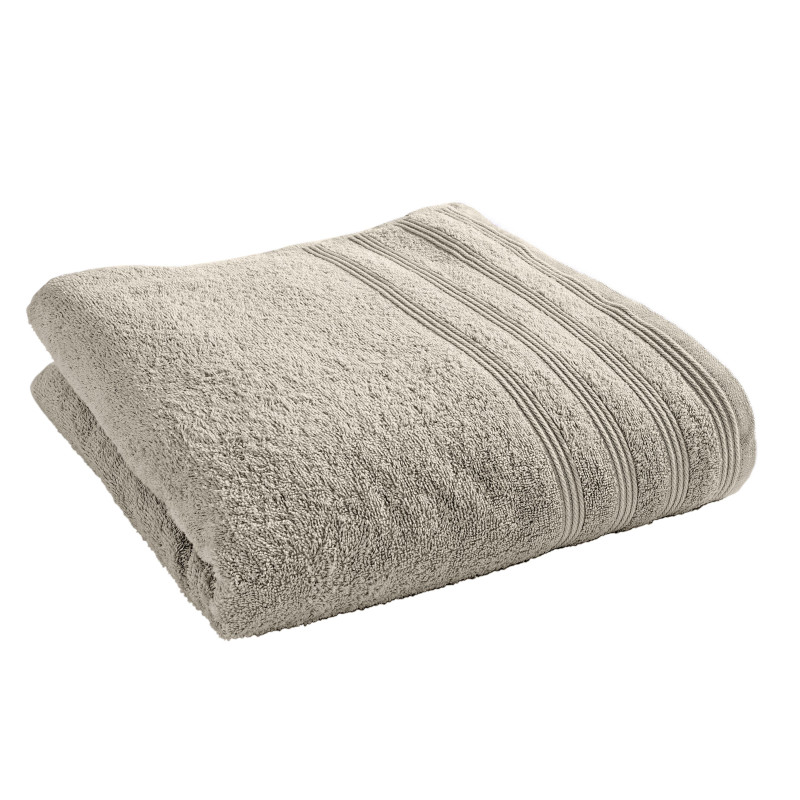100% combed cotton bath towel COTON PUR Beige