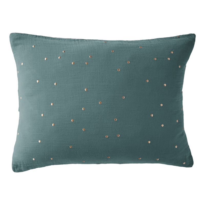 Cotton percale pillow case L'EFFET PAPILLON