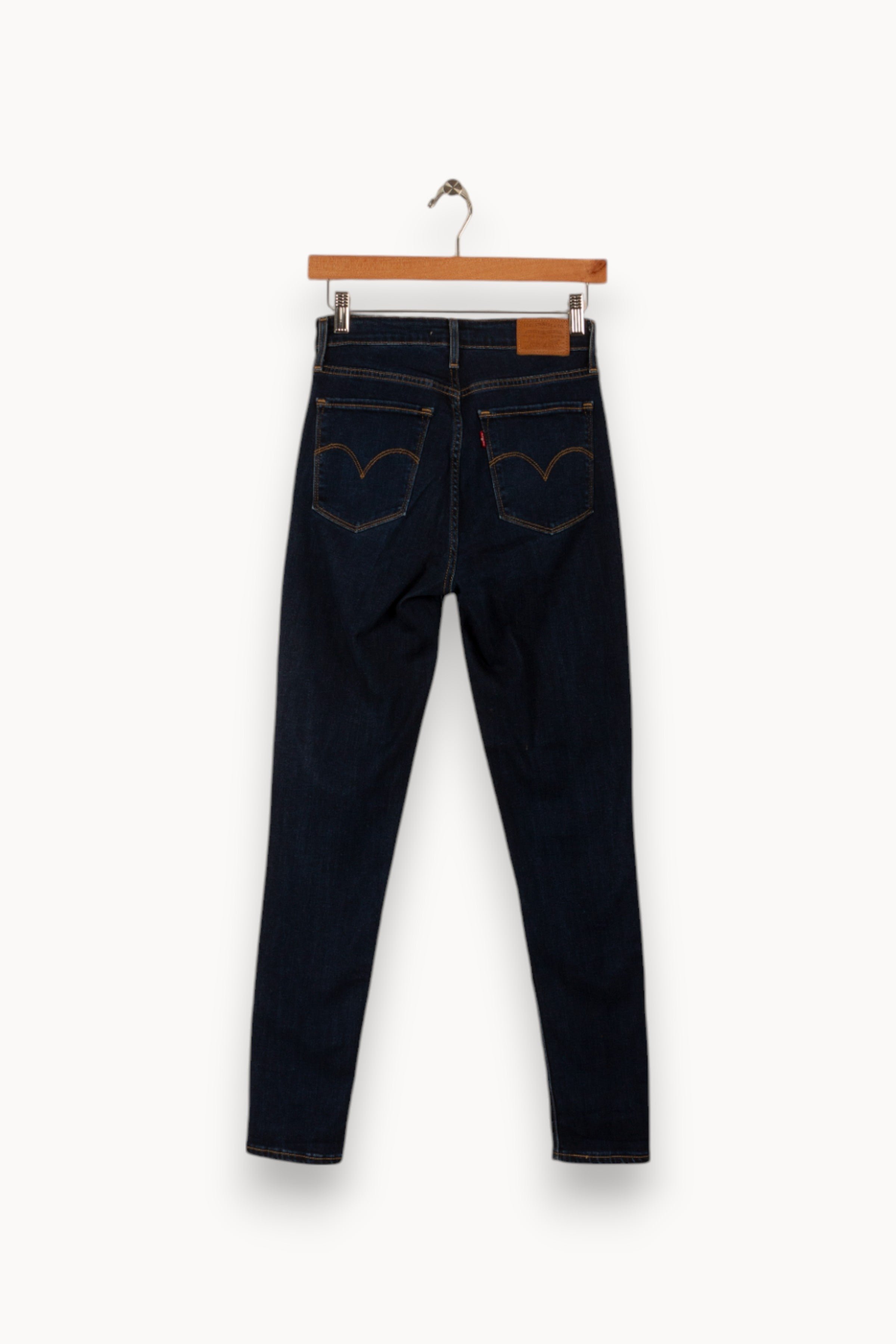 Cropped slim jeans with studs LEVI'S - Seconde main Blue