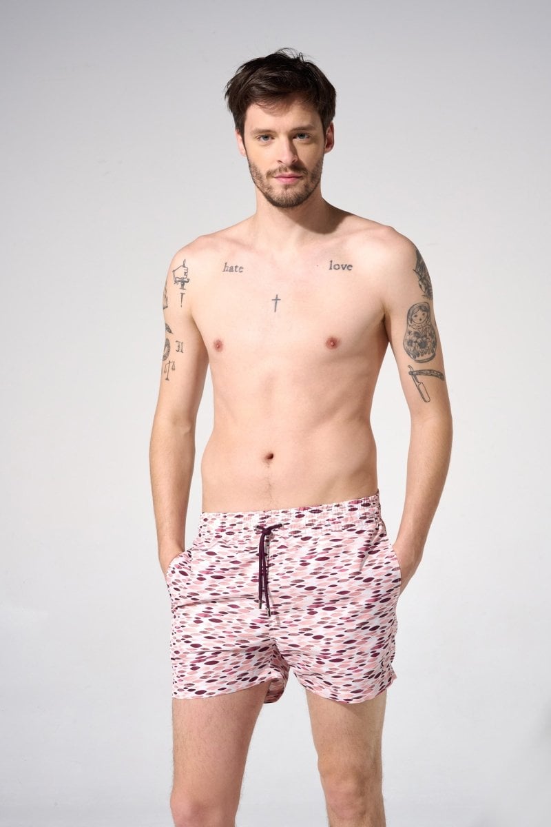 Printed swim shorts with elasticated waistband APNEE Purple