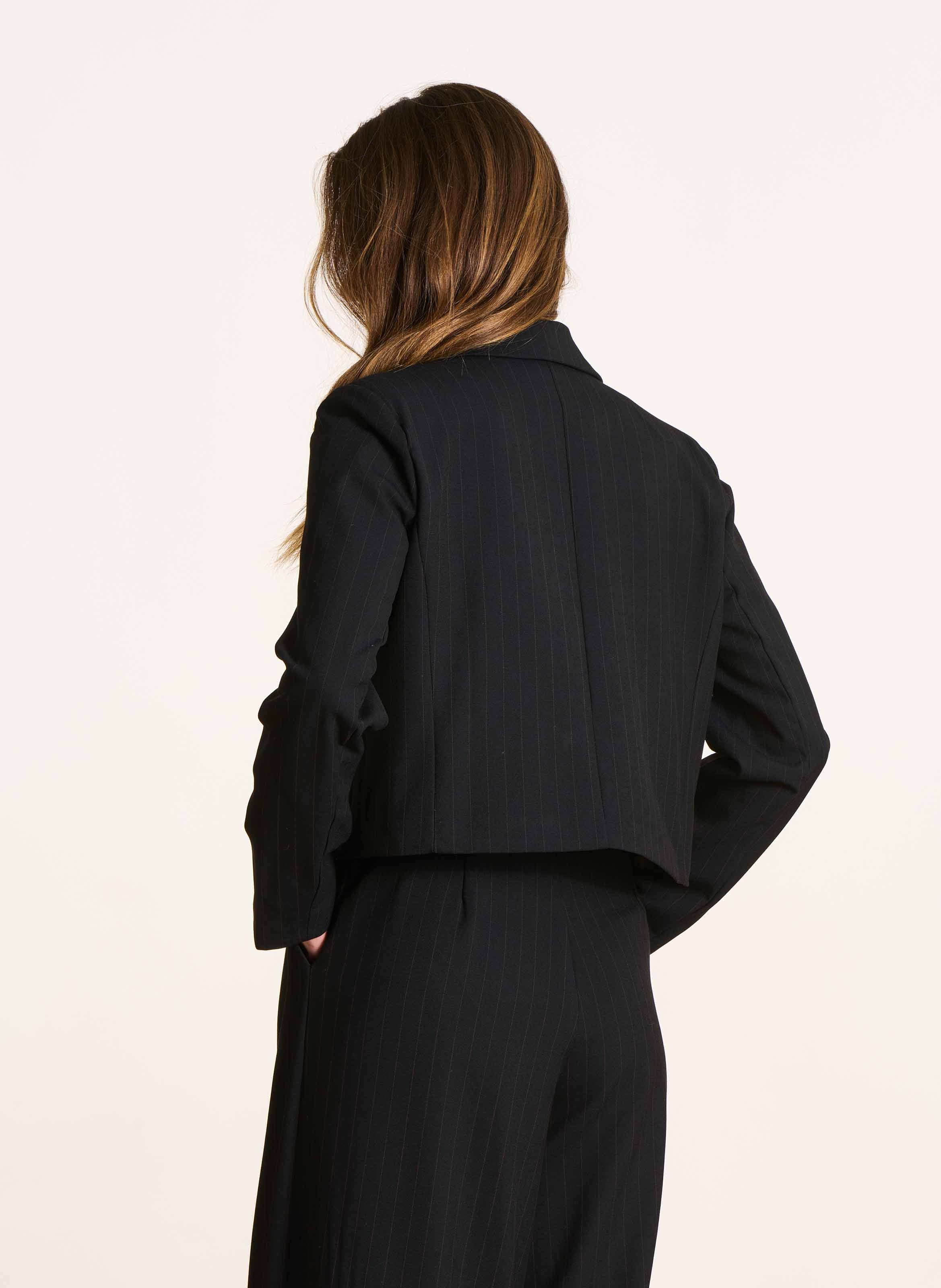 Cotton-blend cardigan with tailored collar LA FEE MARABOUTEE Blue