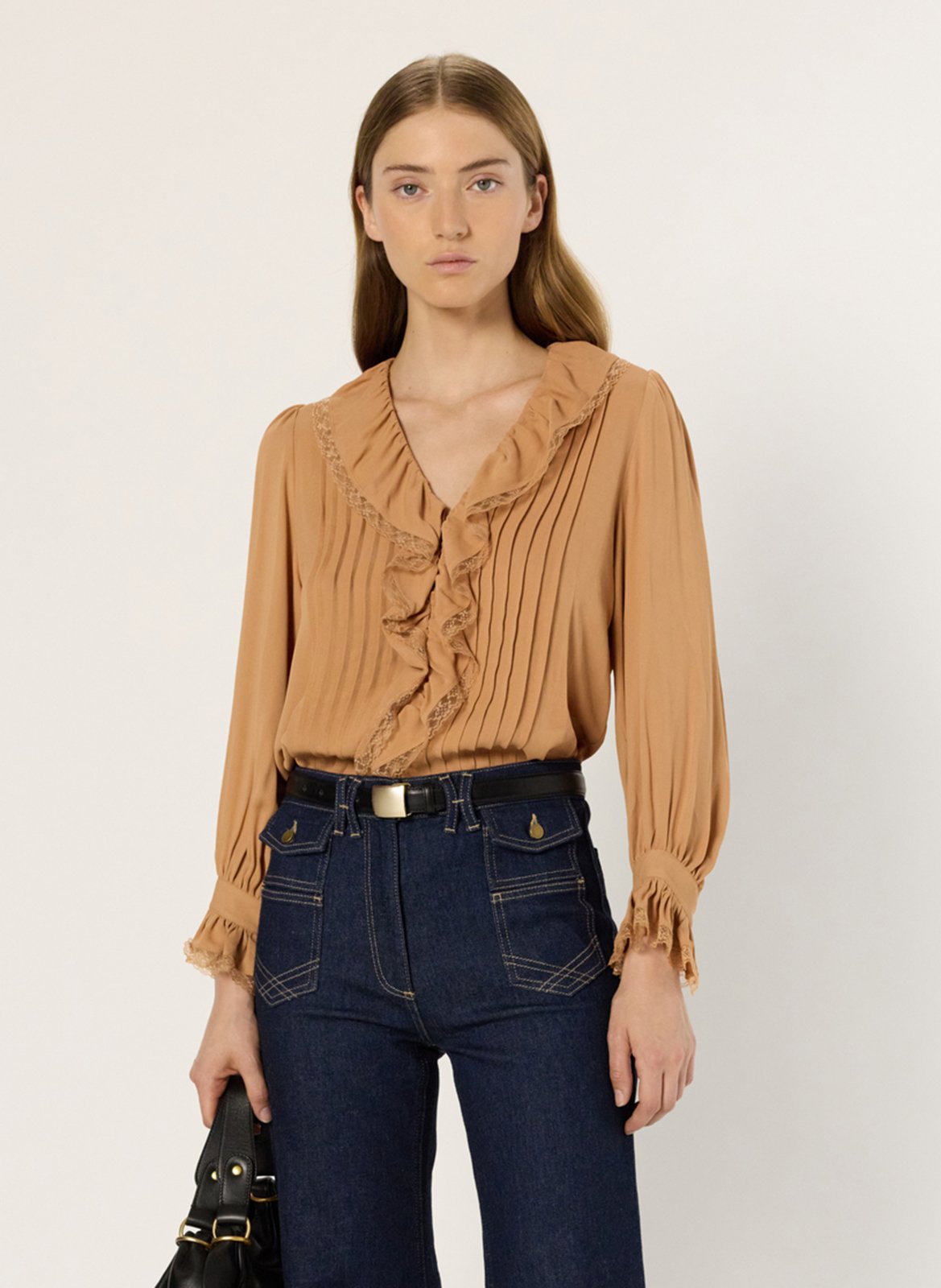 Blouse col v  GERARD DAREL Orange