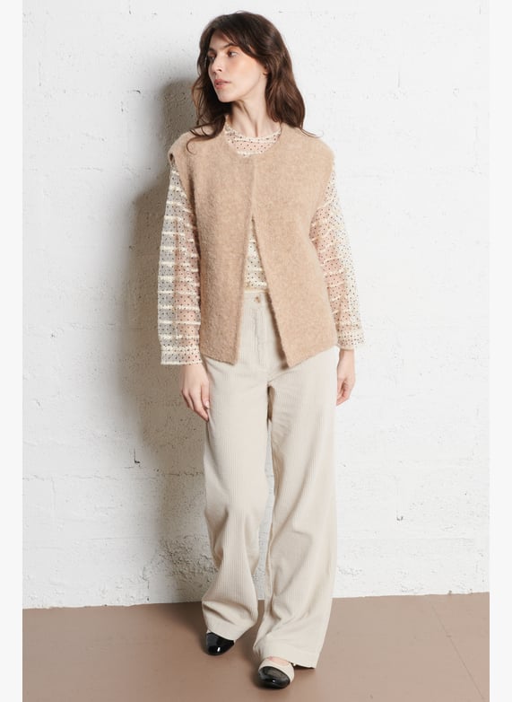 Pantalon droit en coton | Beige by HARTFORD Pantalon droit en coton Beige
