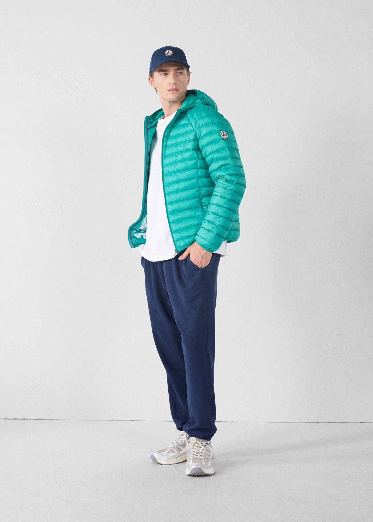 Lightweight hooded puffer jacket nico JOTT Green