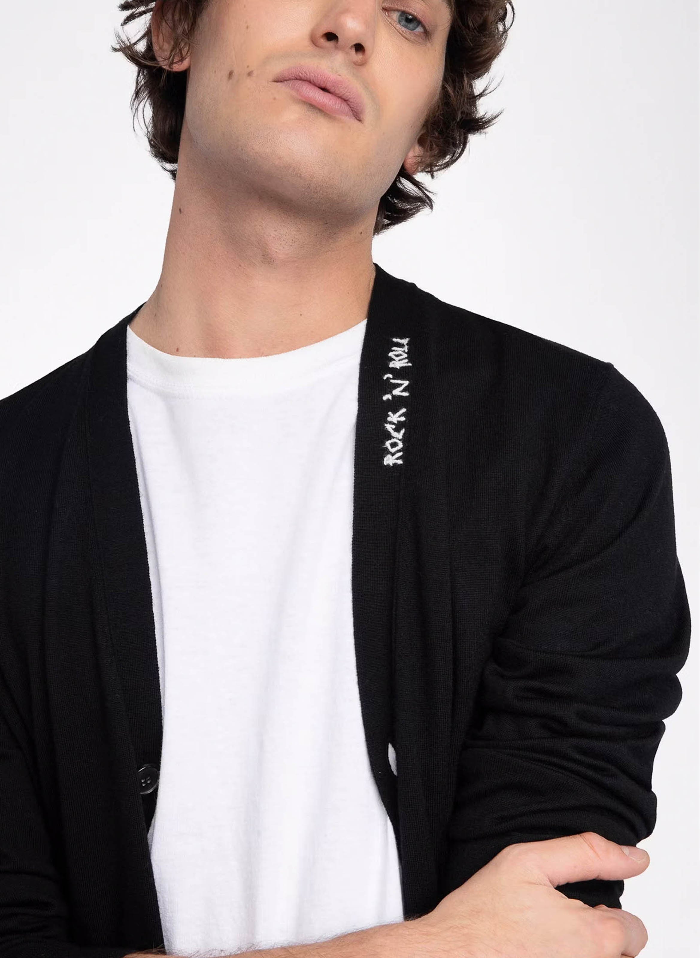 Straight V-neck wool cardigan ZADIG&VOLTAIRE Black