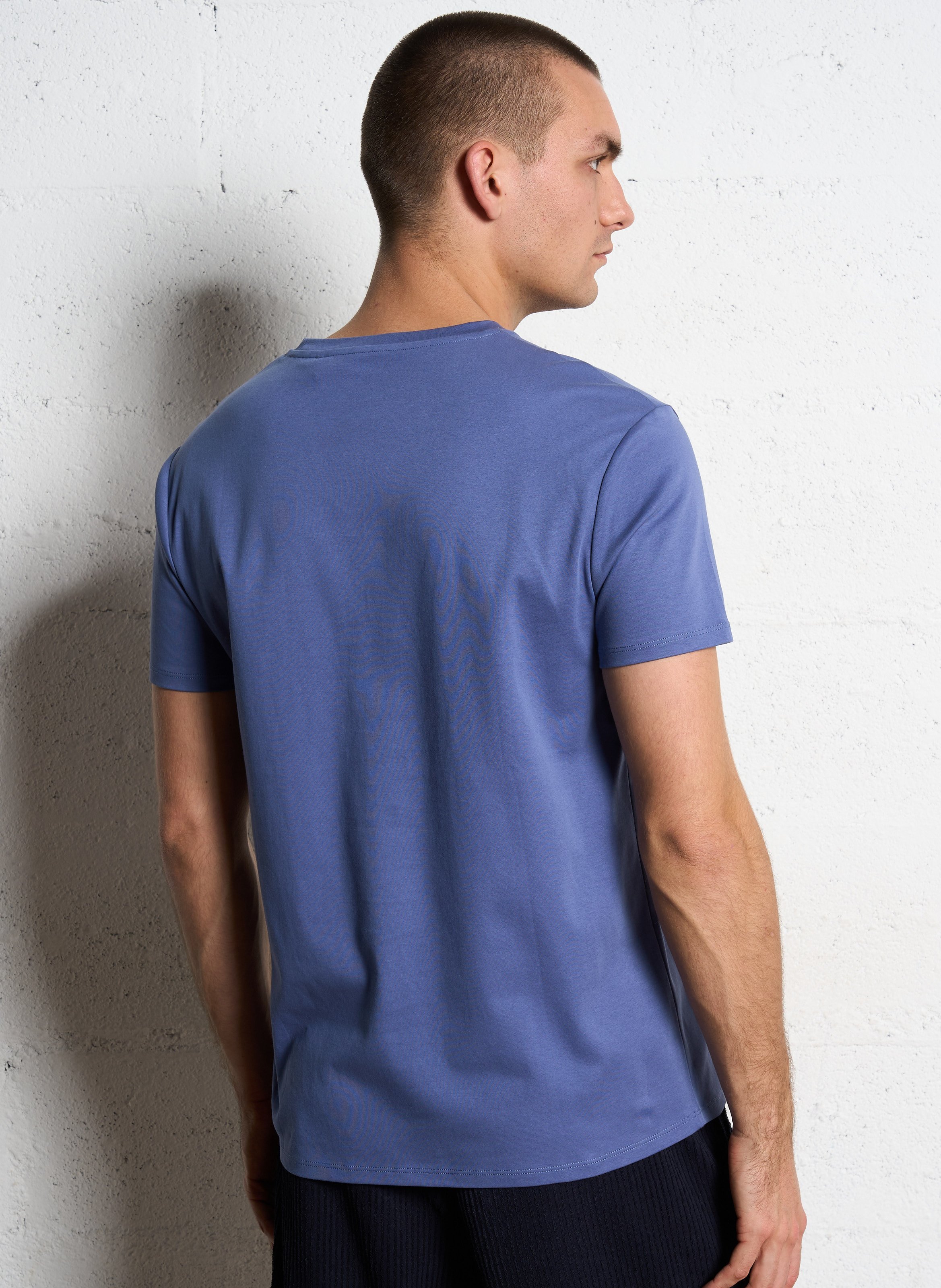 Baumwoll-Pullover mit Rundhalsausschnitt IKKS Blau