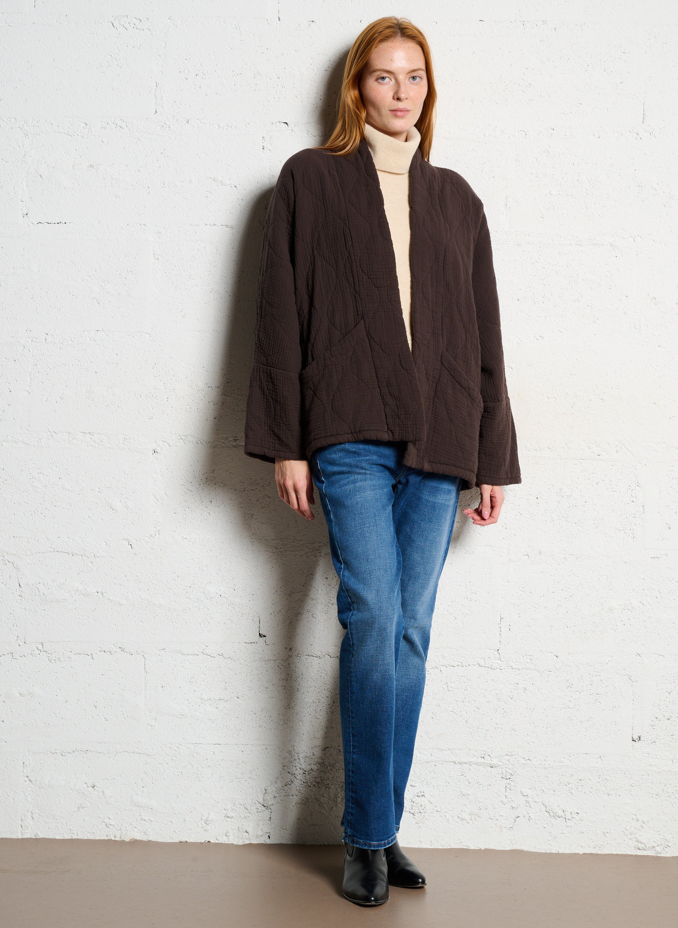 Oversize Steppjacke aus Baumwolle AOKYANOS Khaki