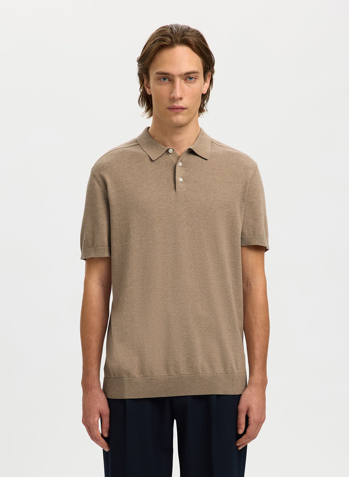 Regular-fit polo shirt SELECTED Beige