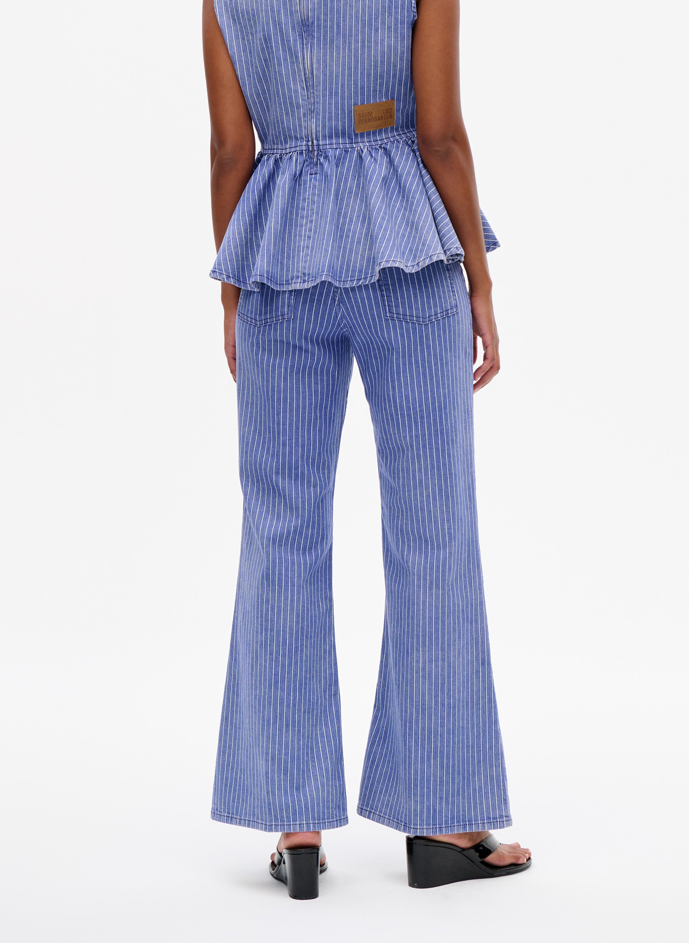 Organic cotton-blend flared jeans BAUM UND PFERDGARTEN Blue