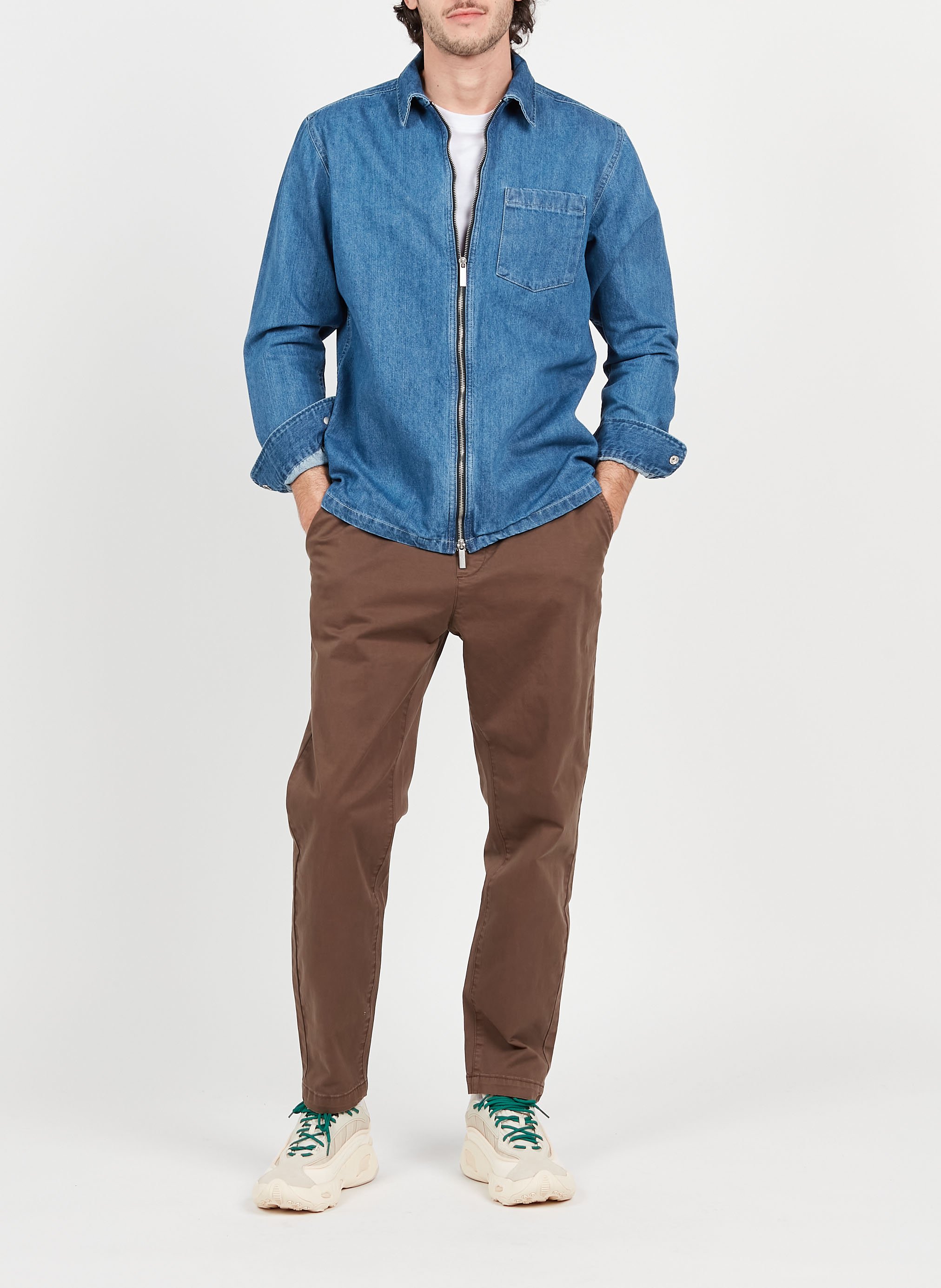 Surchemise denim en coton bio KNOWLEDGE COTTON APPAREL Bleu