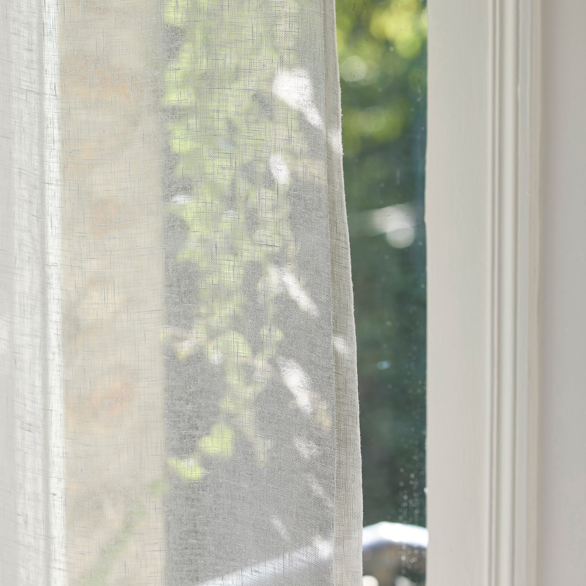 Madura - Sheer curtain in 100% airy white linen 145x280 cm MADURA White