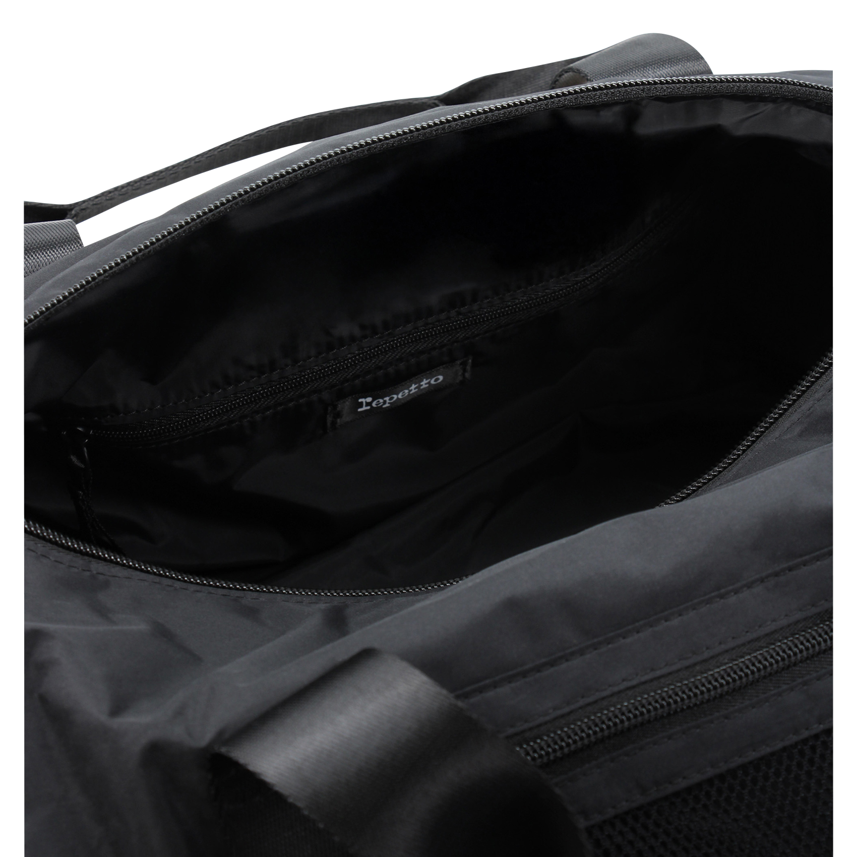 Solid zip-up duffel bag with logo REPETTO Black