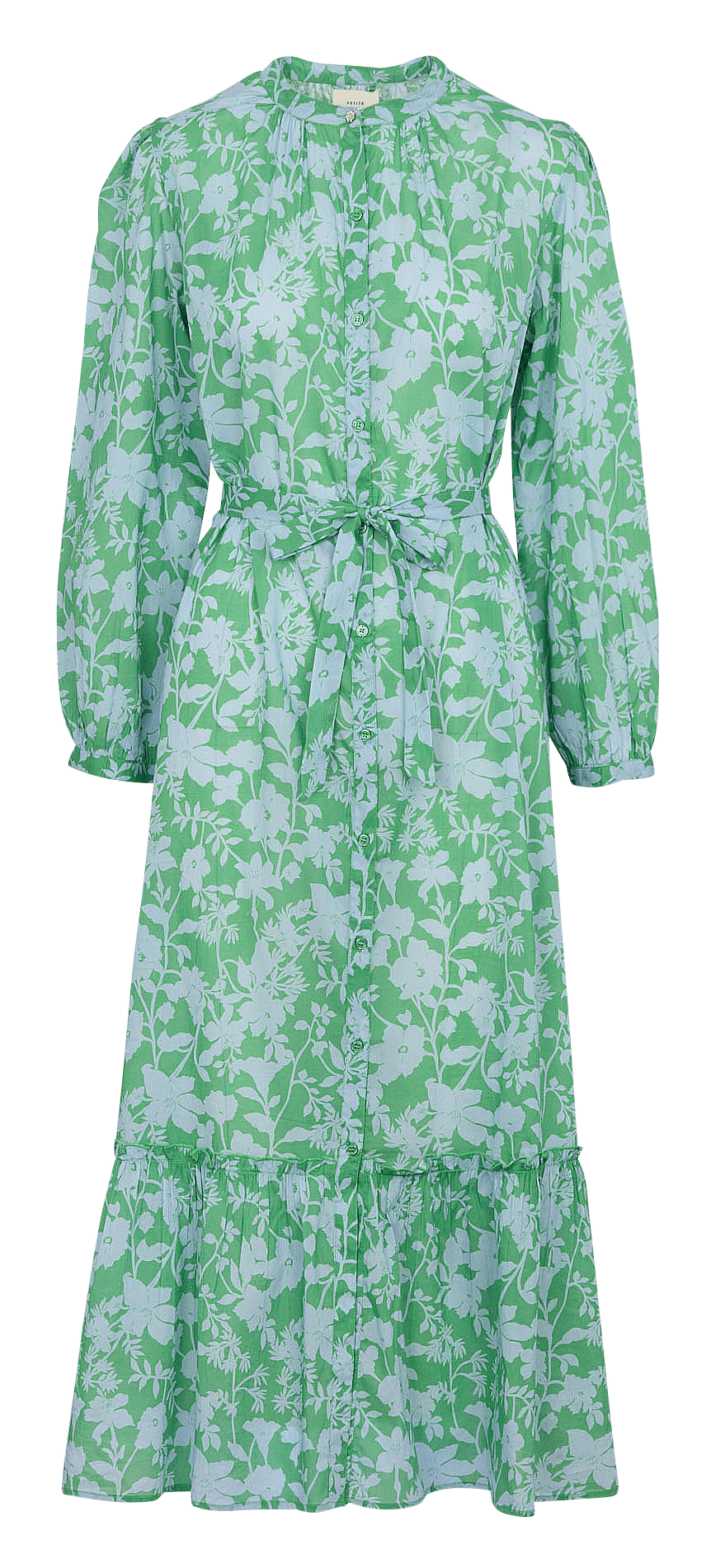 Lange jurk met bloemenprint PETITE MENDIGOTE Groen