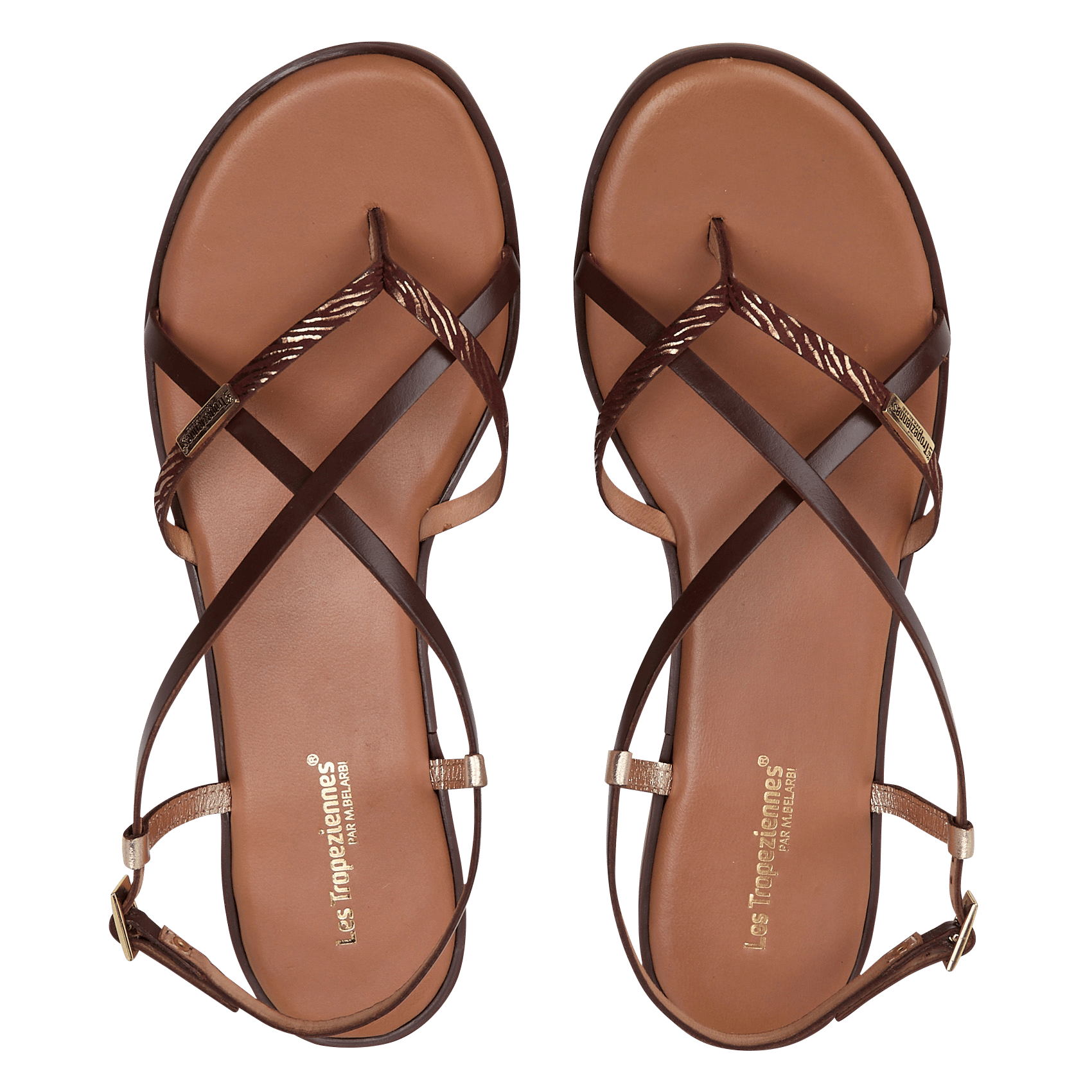 Leren sandalen LES TROPEZIENNES PAR M.BELARBI Bruin