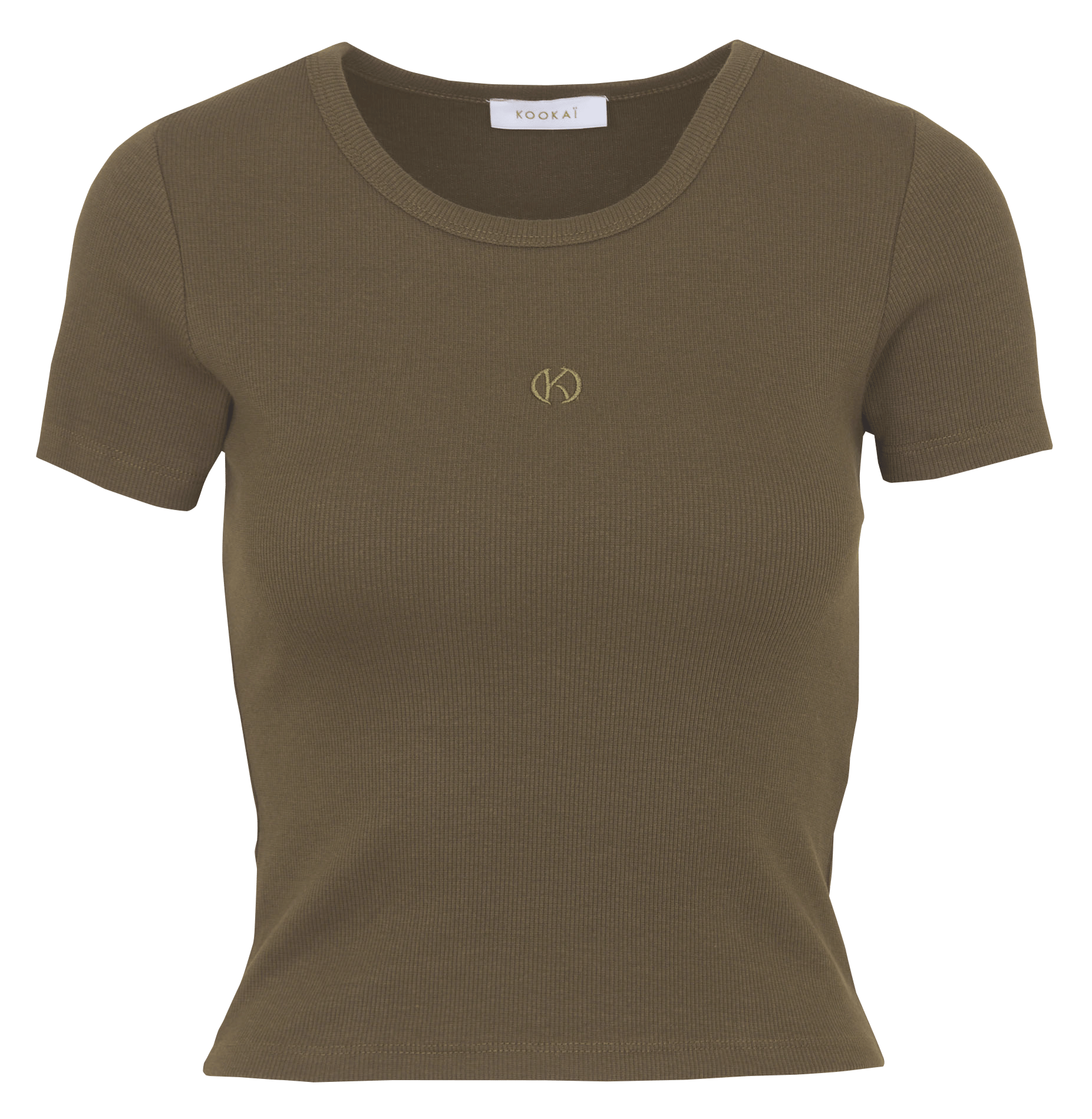 Tee-shirt moulant côtelé KOOKAI Vert