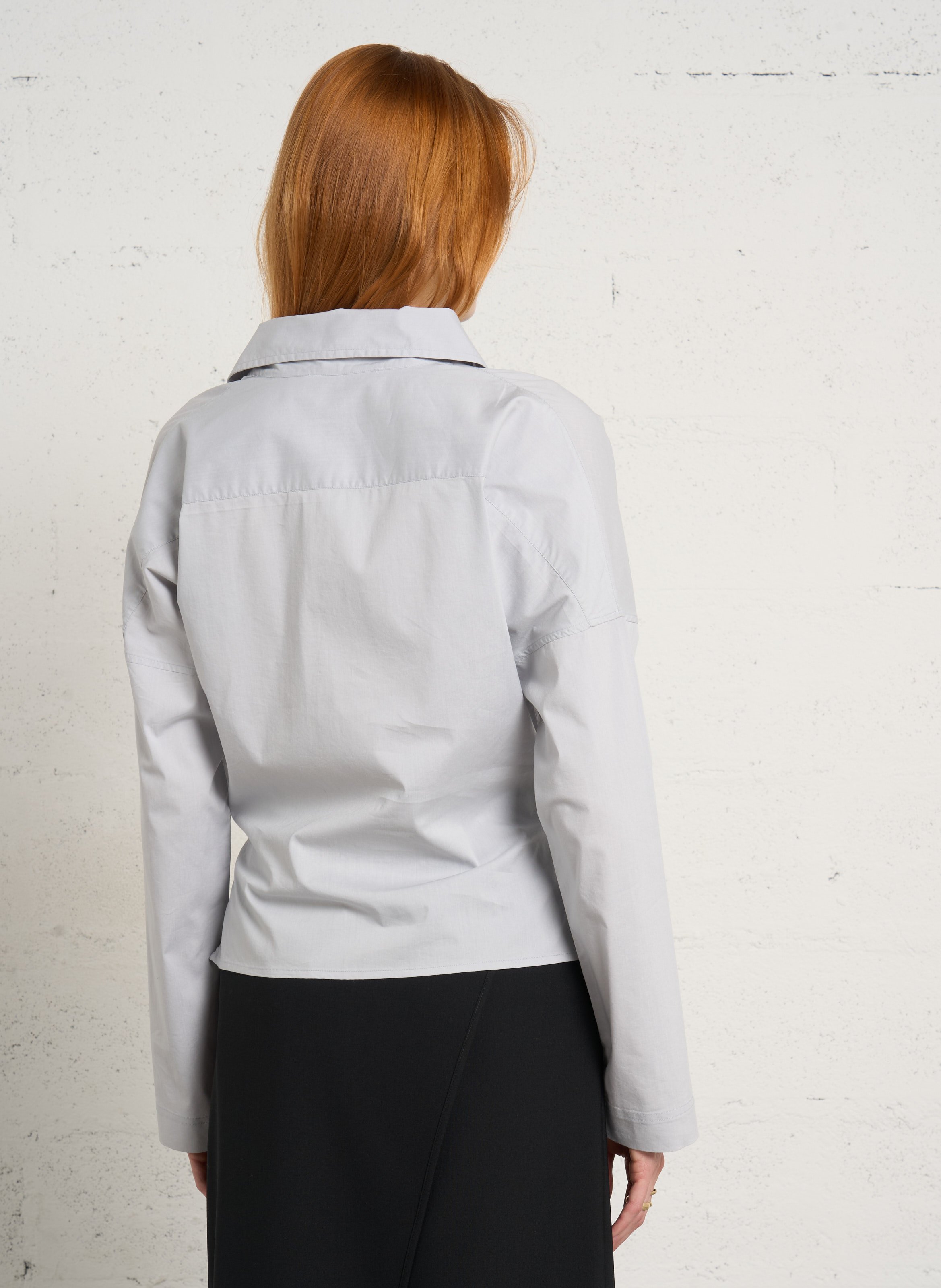 Short plain asymmetric shirt IRO Grey