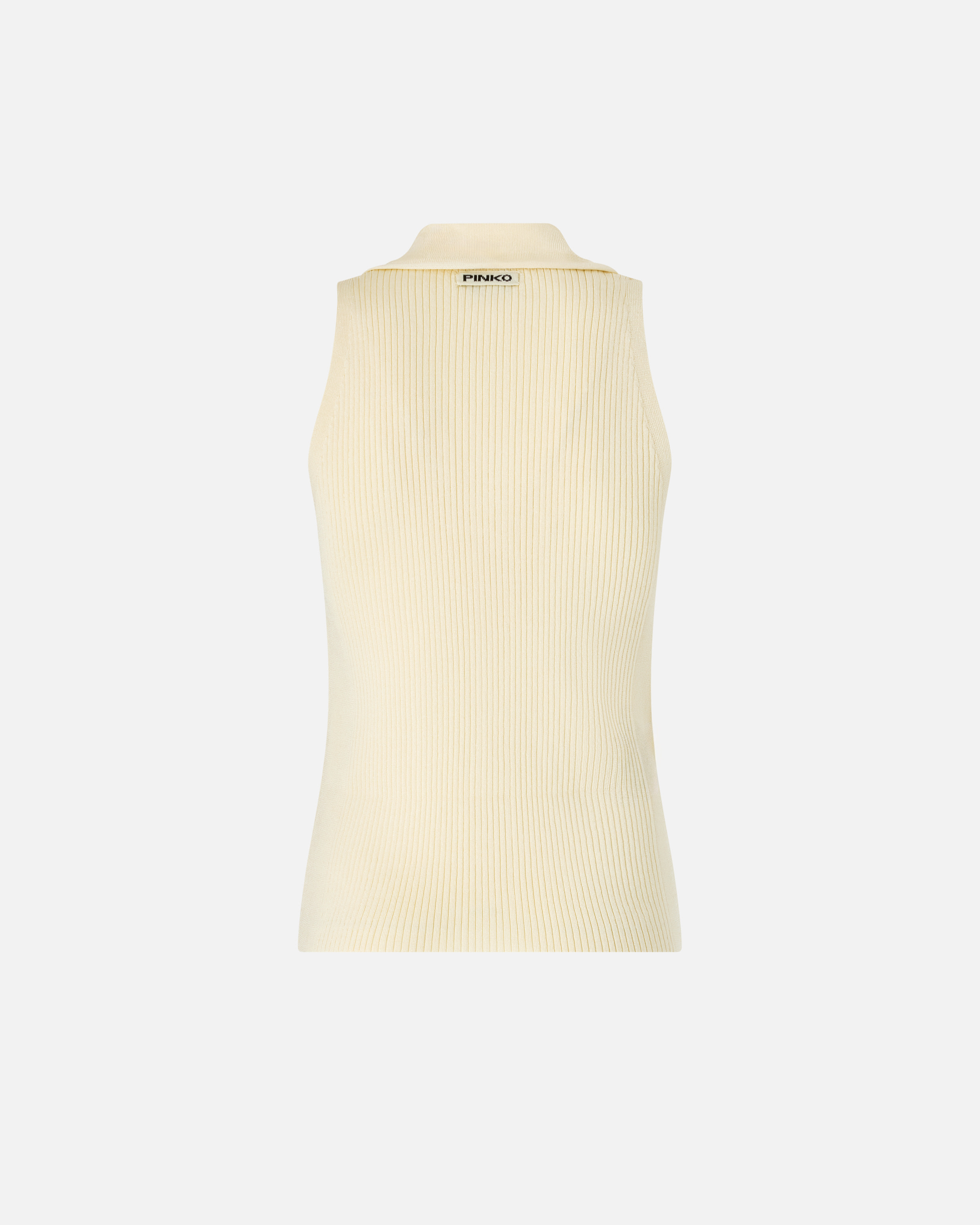 Top with bandana knot and buttons PINKO Beige