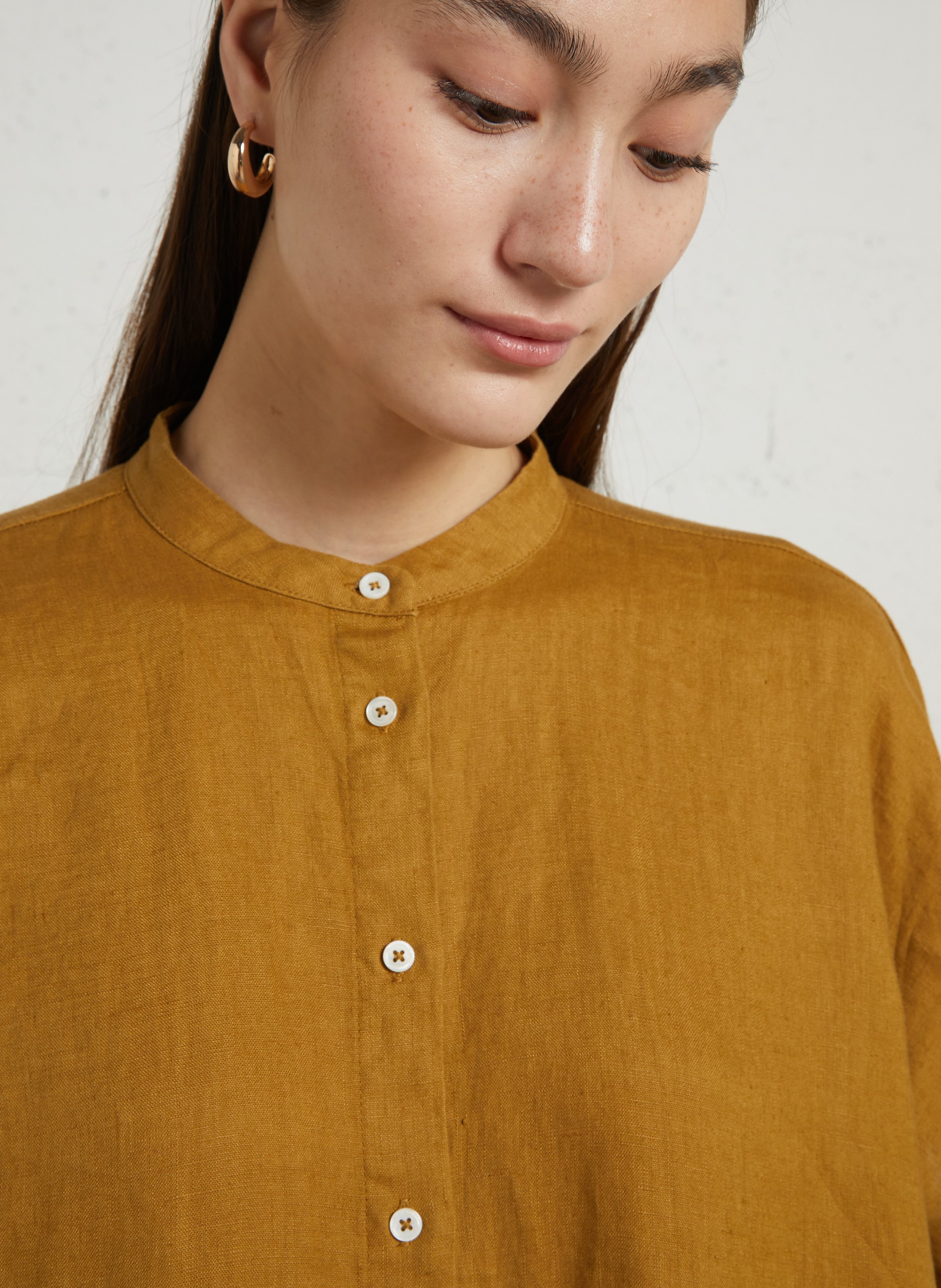 Flowy Linen Maxi Dress JC SOPHIE Brown