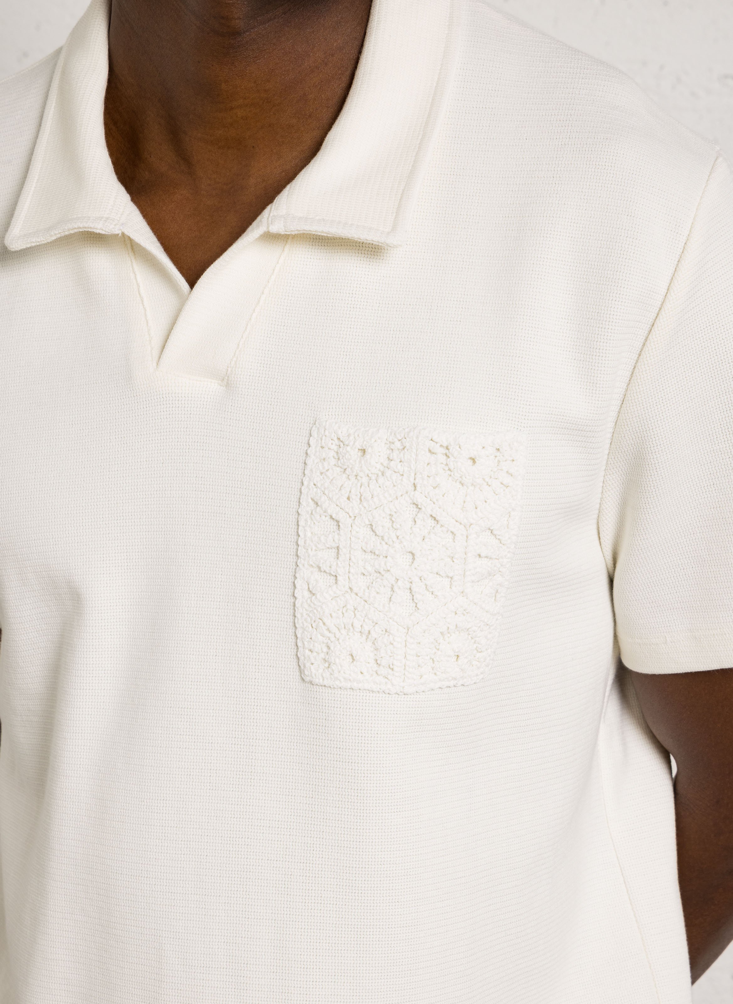 Polo droit en maille CASUAL FRIDAY Blanc