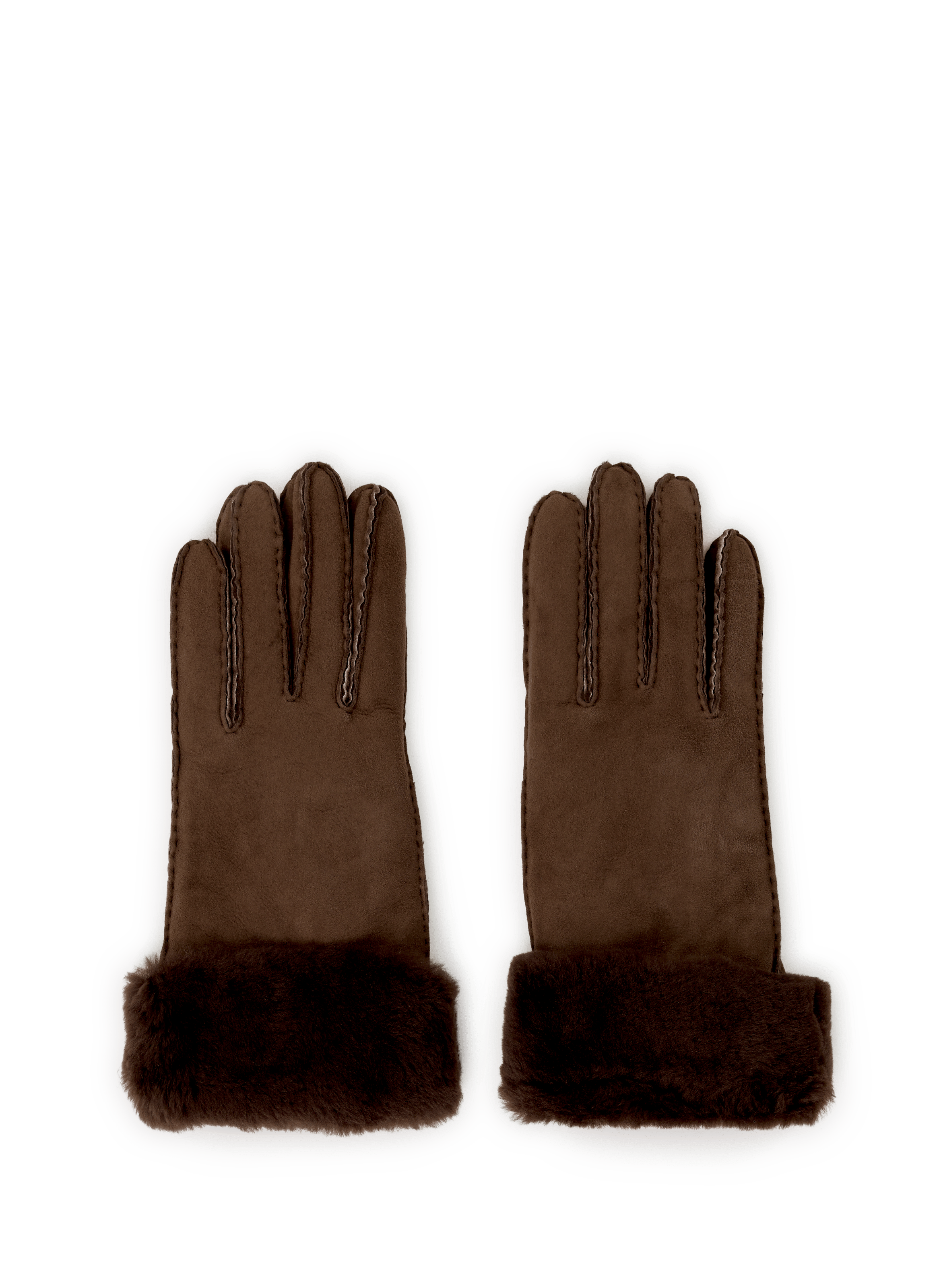 Suede leather gloves SAISON 1865 Brown