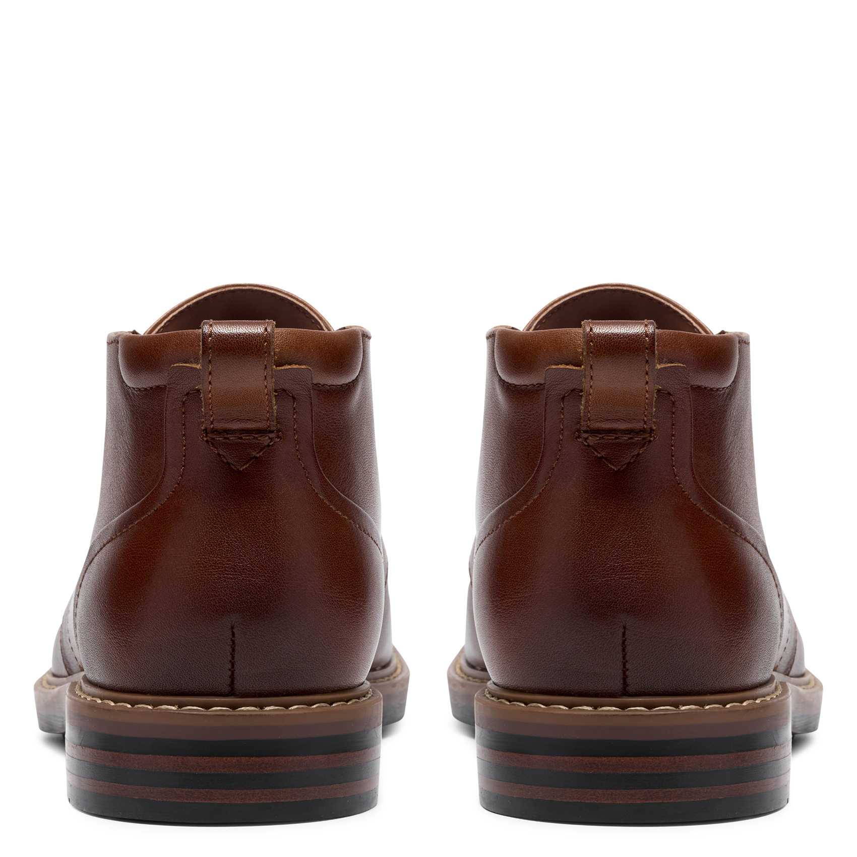Boots à lacets en cuir lisse CLARKS Marron