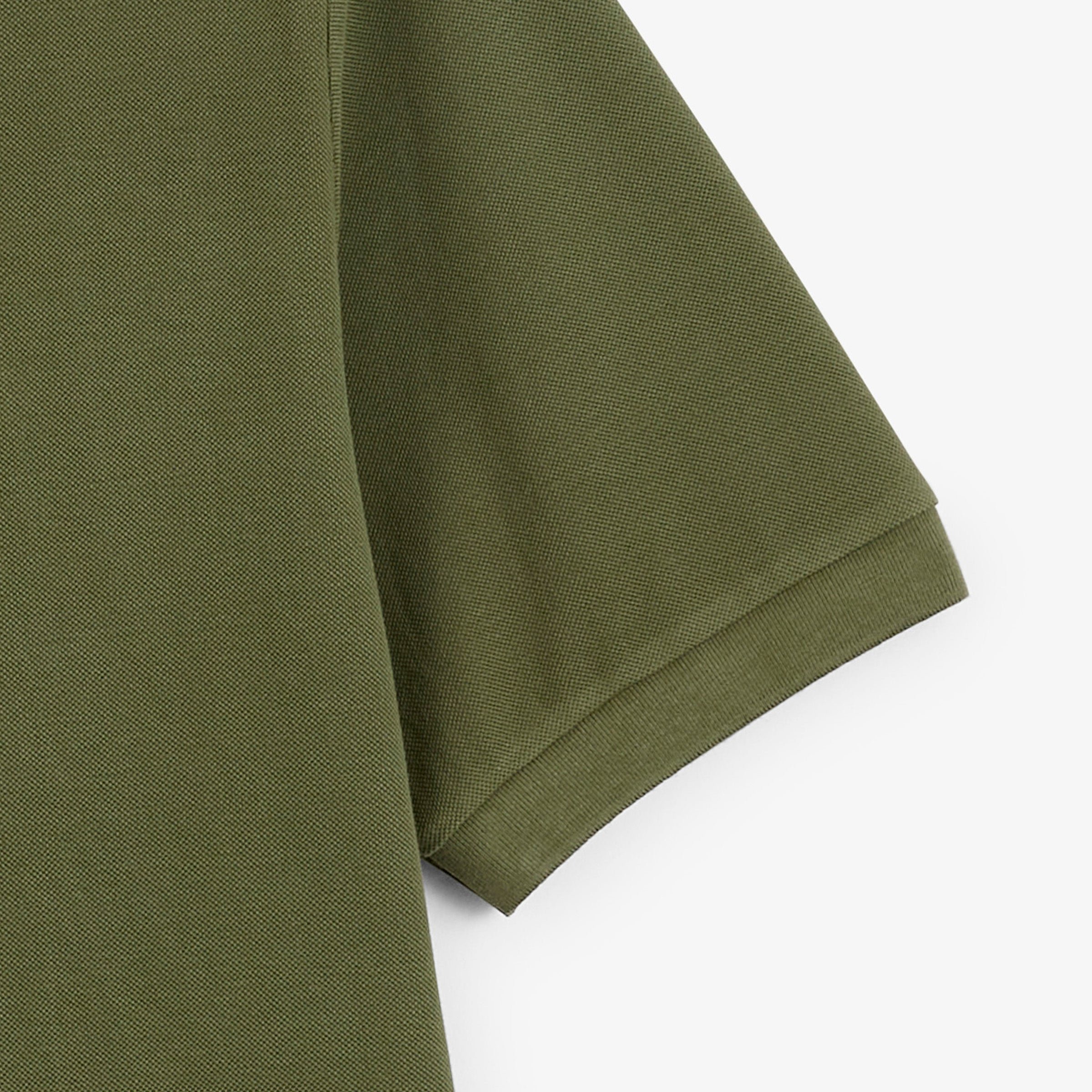 Short-sleeved military green cotton piqué polo. SERGE BLANCO Green