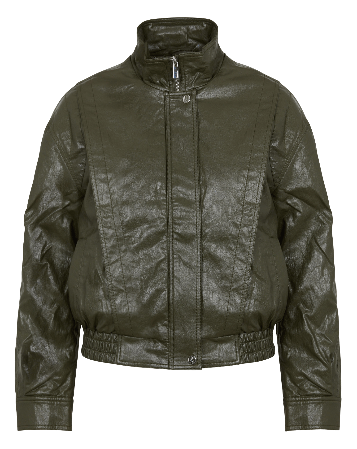 Weite Jacke mit Stehkragen BERENICE Khaki