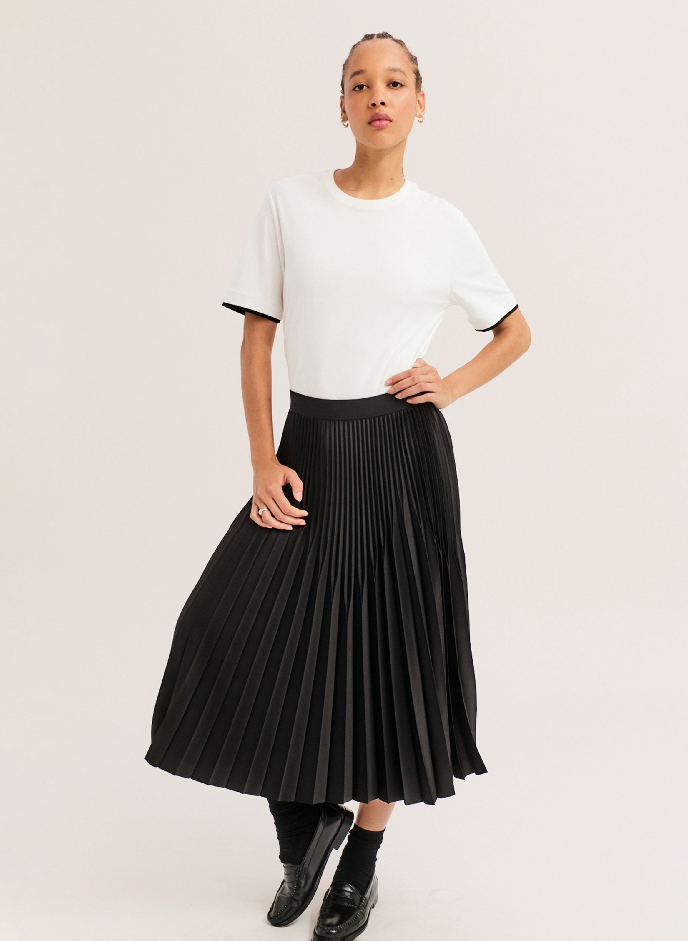 Oversized T-shirt met ronde hals van katoen PABLO Wit