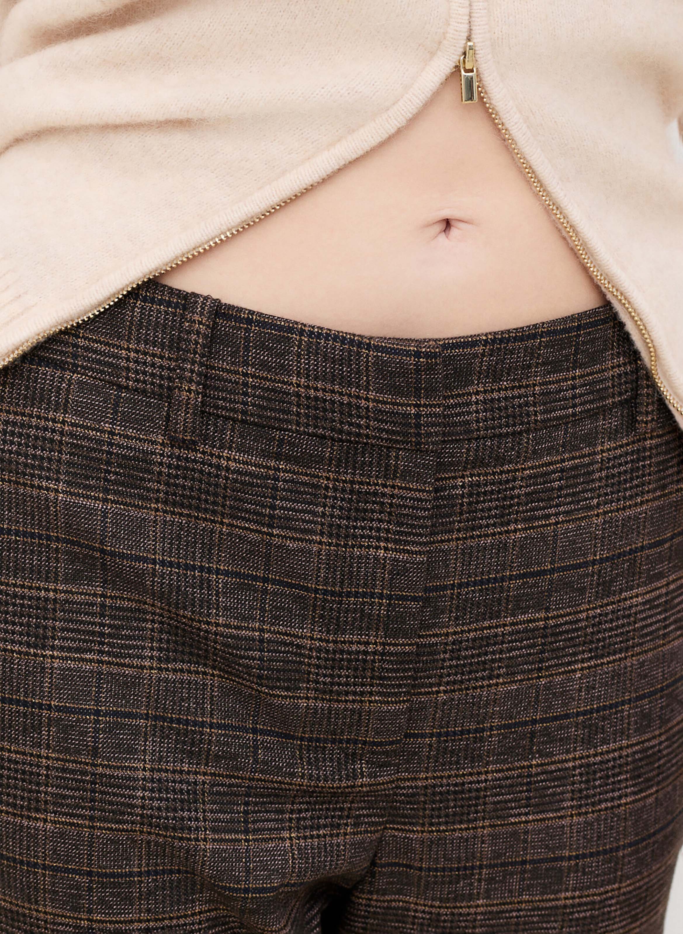 Bedruckte Slimfit-Hose CAROLL Braun
