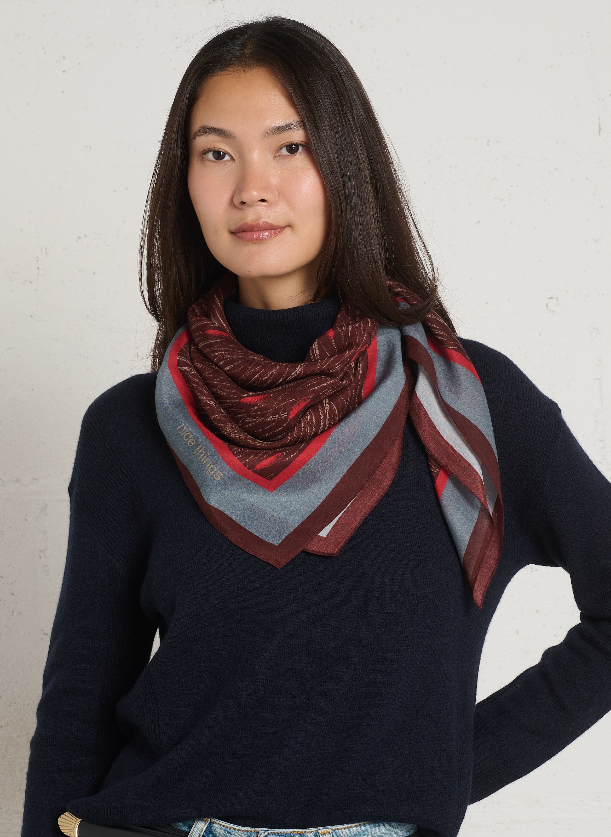 Foulard met print NICE THINGS Blauw