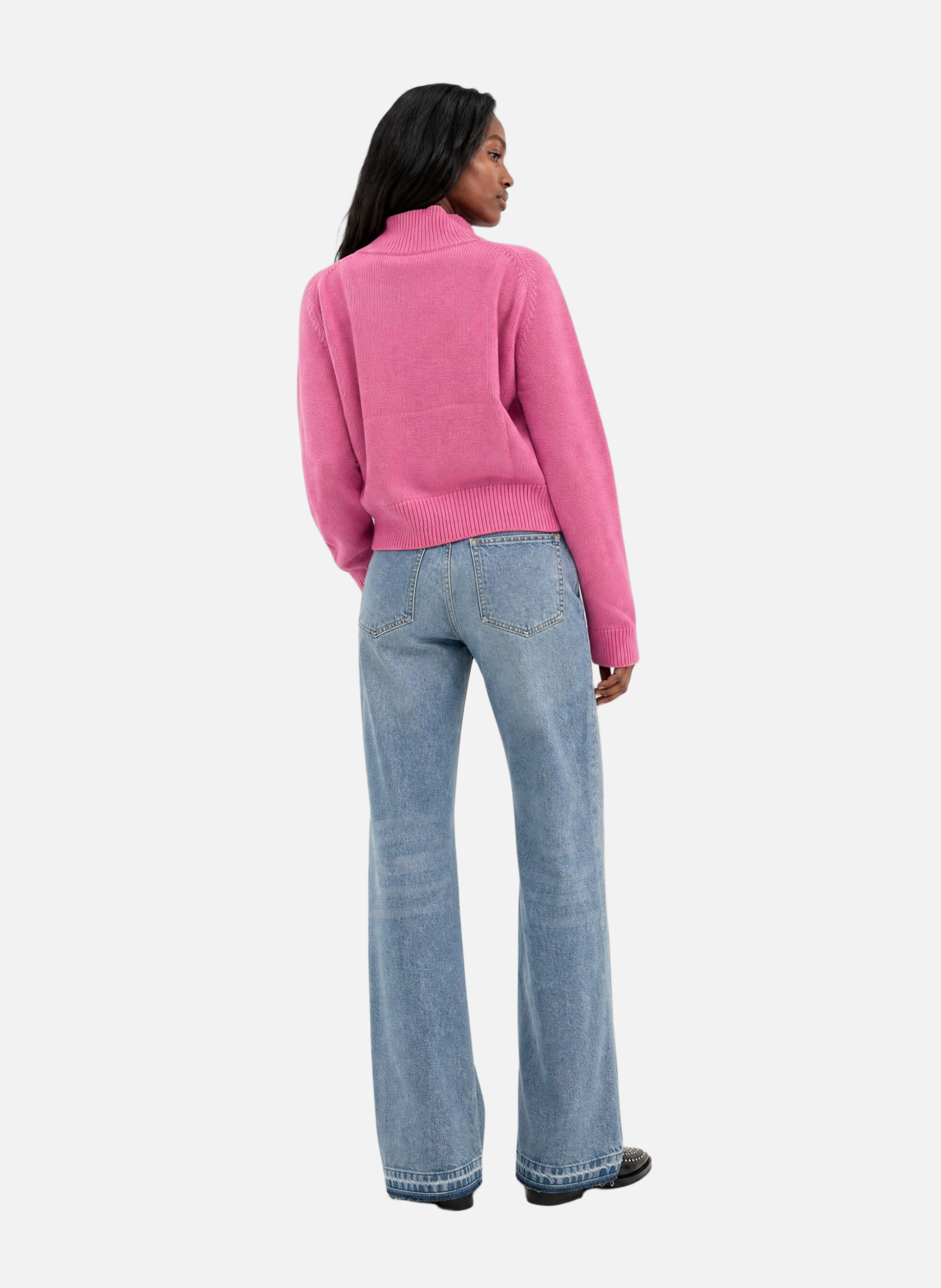 Merino wool high-neck sweater THE KOOPLES Pink