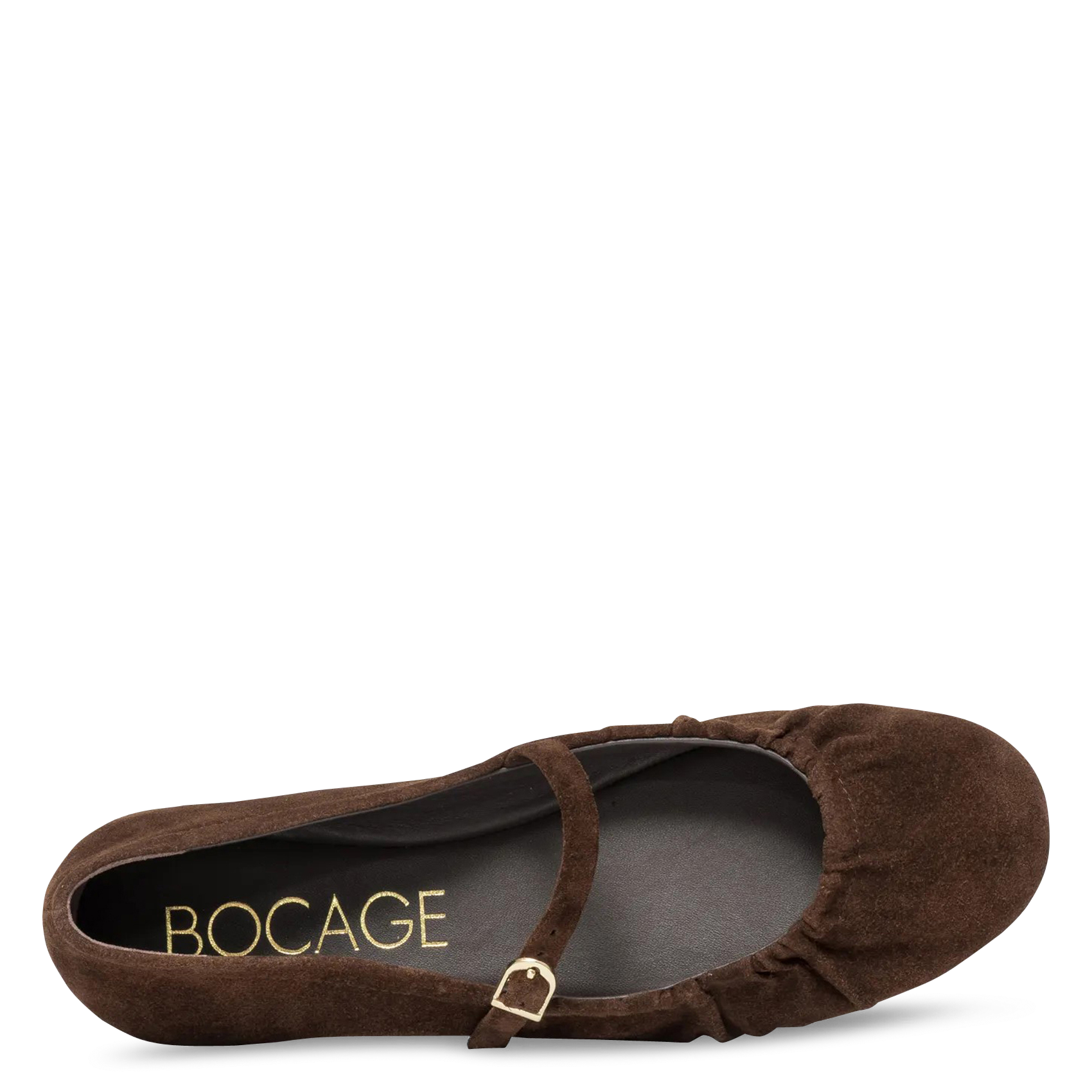 Ballerines en cuir BOCAGE Marron