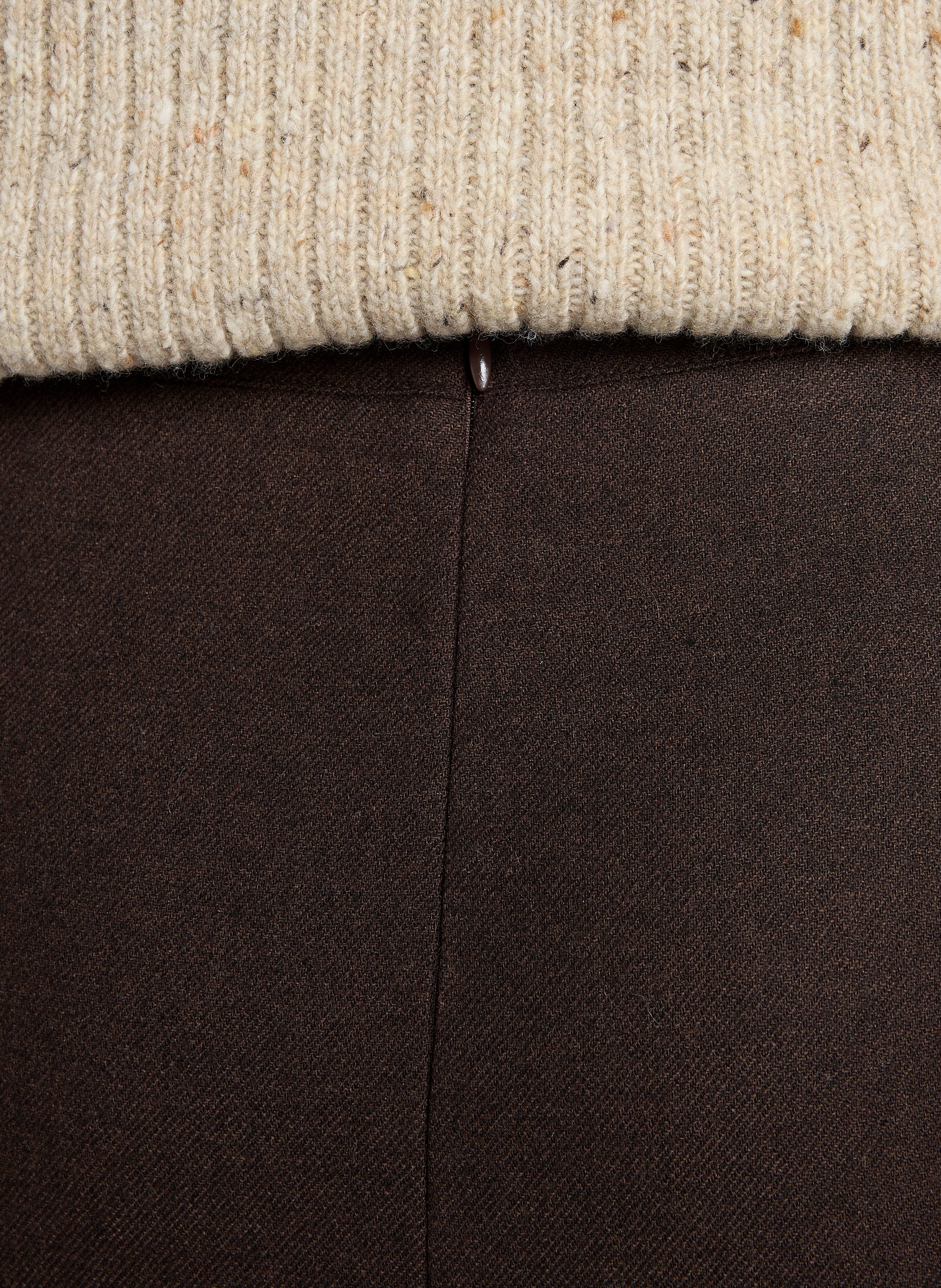 Long flared skirt DIEGA Brown
