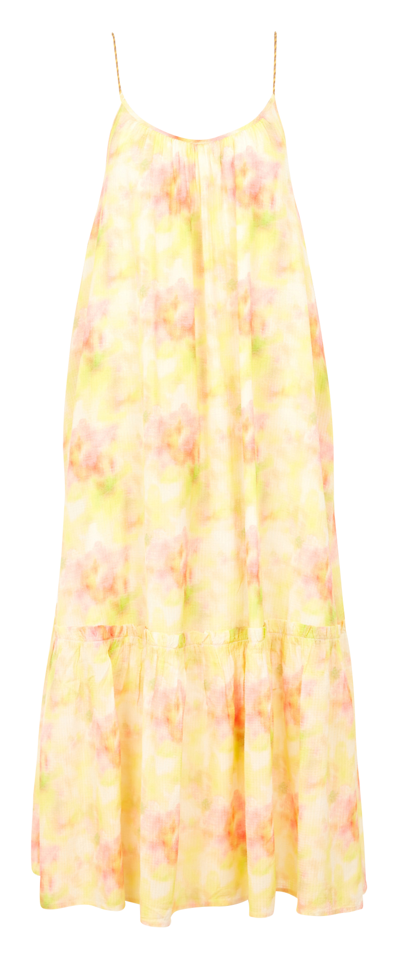 Geblümtes Maxikleid mit Rundhalsausschnitt SCOTCH AND SODA Gelb