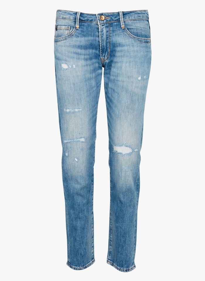 Jean Boyfriend Taille Basse Sea 200 43 Blue Le Temps Des Cerises