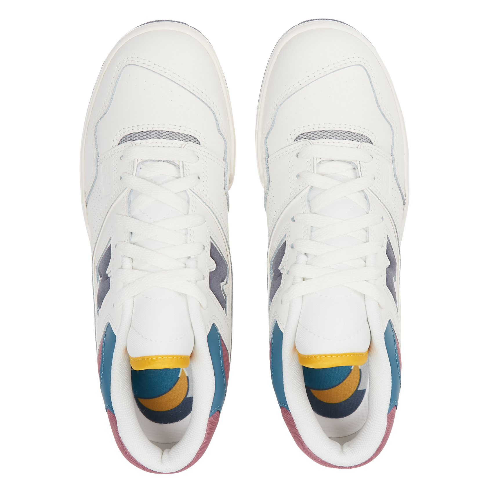 Low-top bi-material sneakers NEW BALANCE White